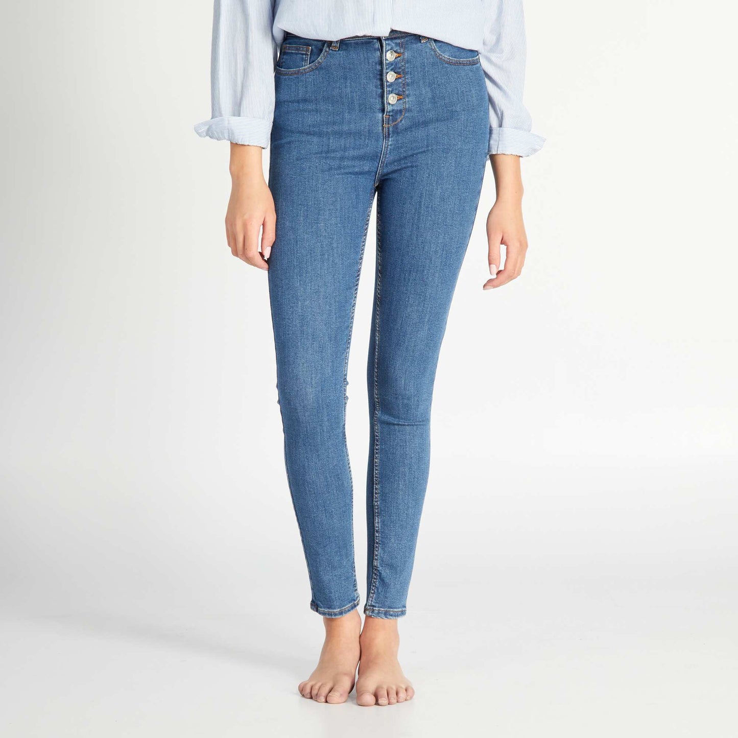 High-rise skinny jeans BLUE