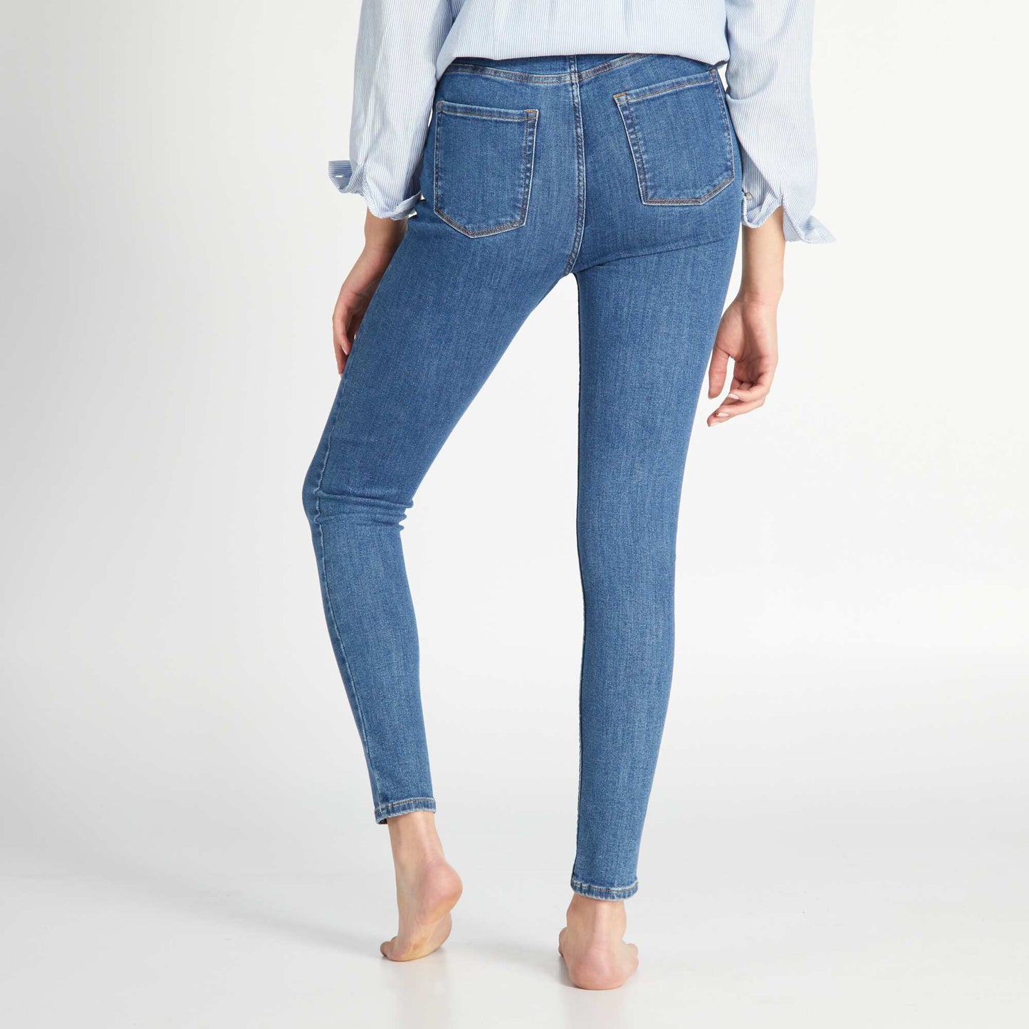 High-rise skinny jeans BLUE