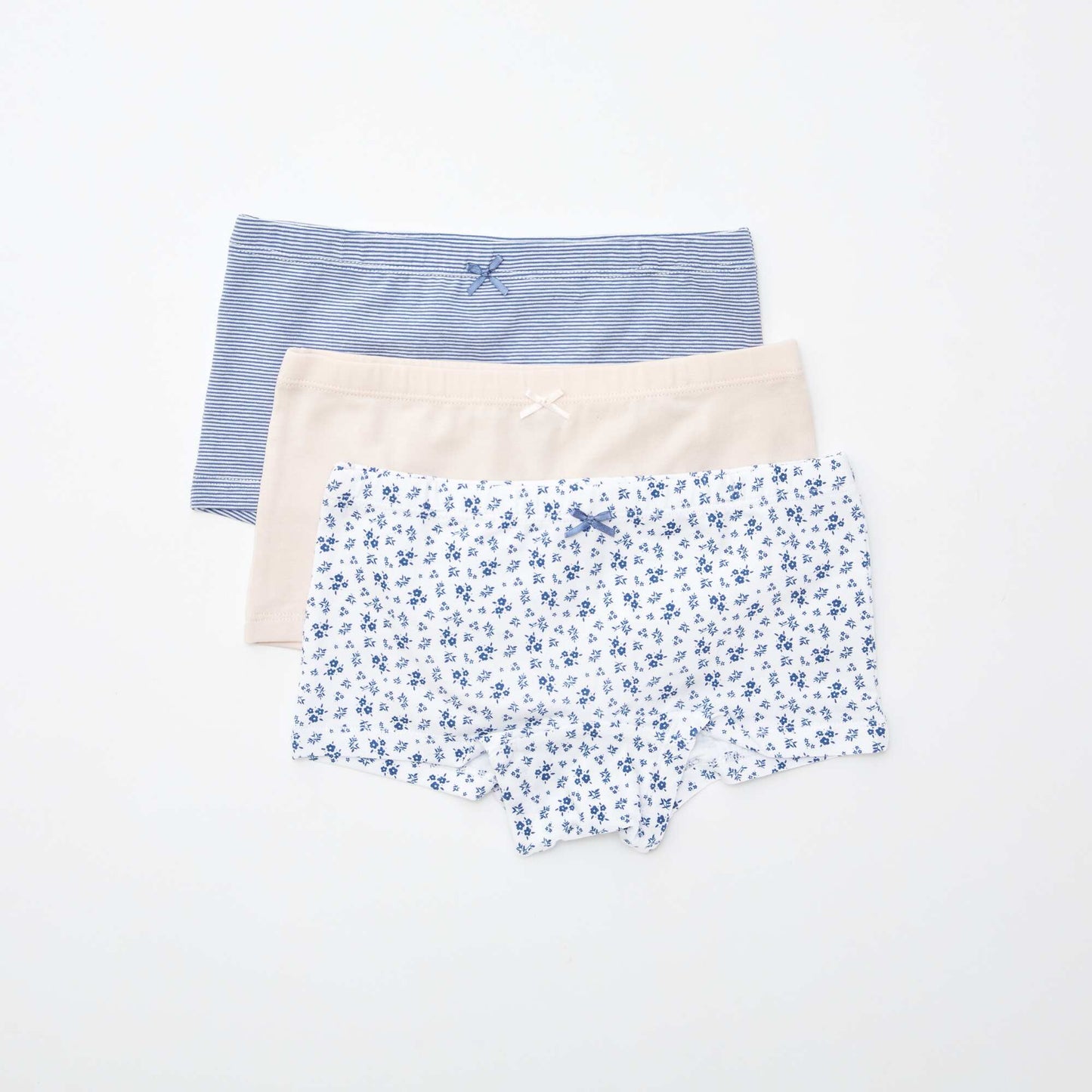 Pack of 3 pairs of boy shorts WHITE