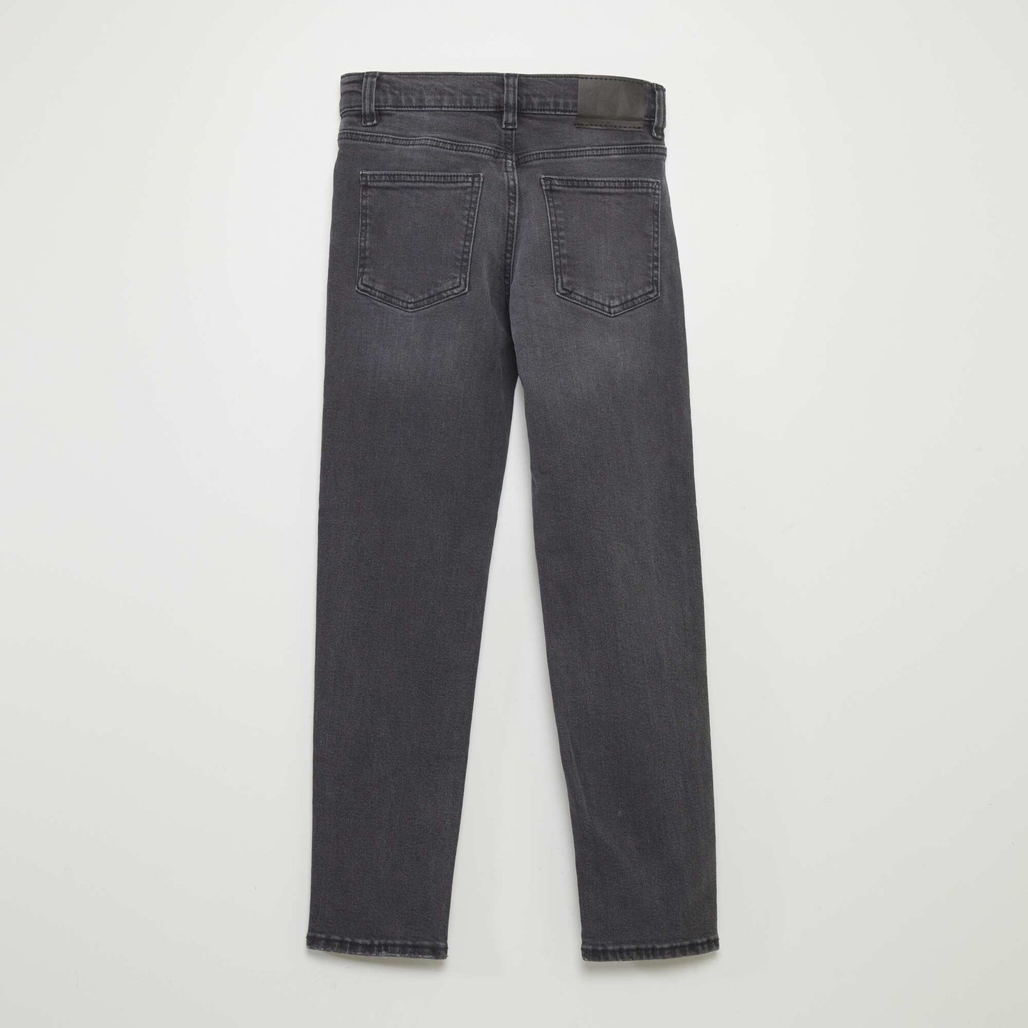 Slim-fit jeans with adjustable waist BLACK