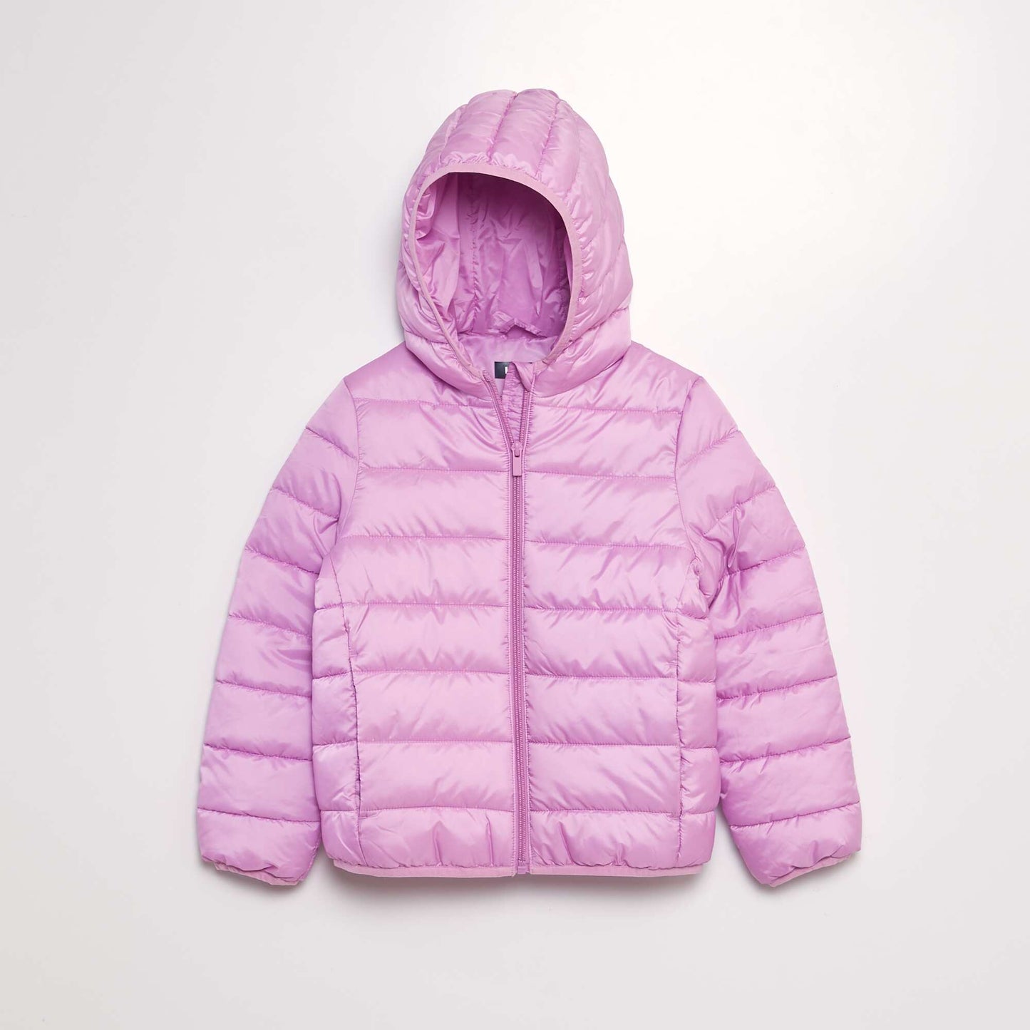 Quilted padded jacket with hood PURPLE