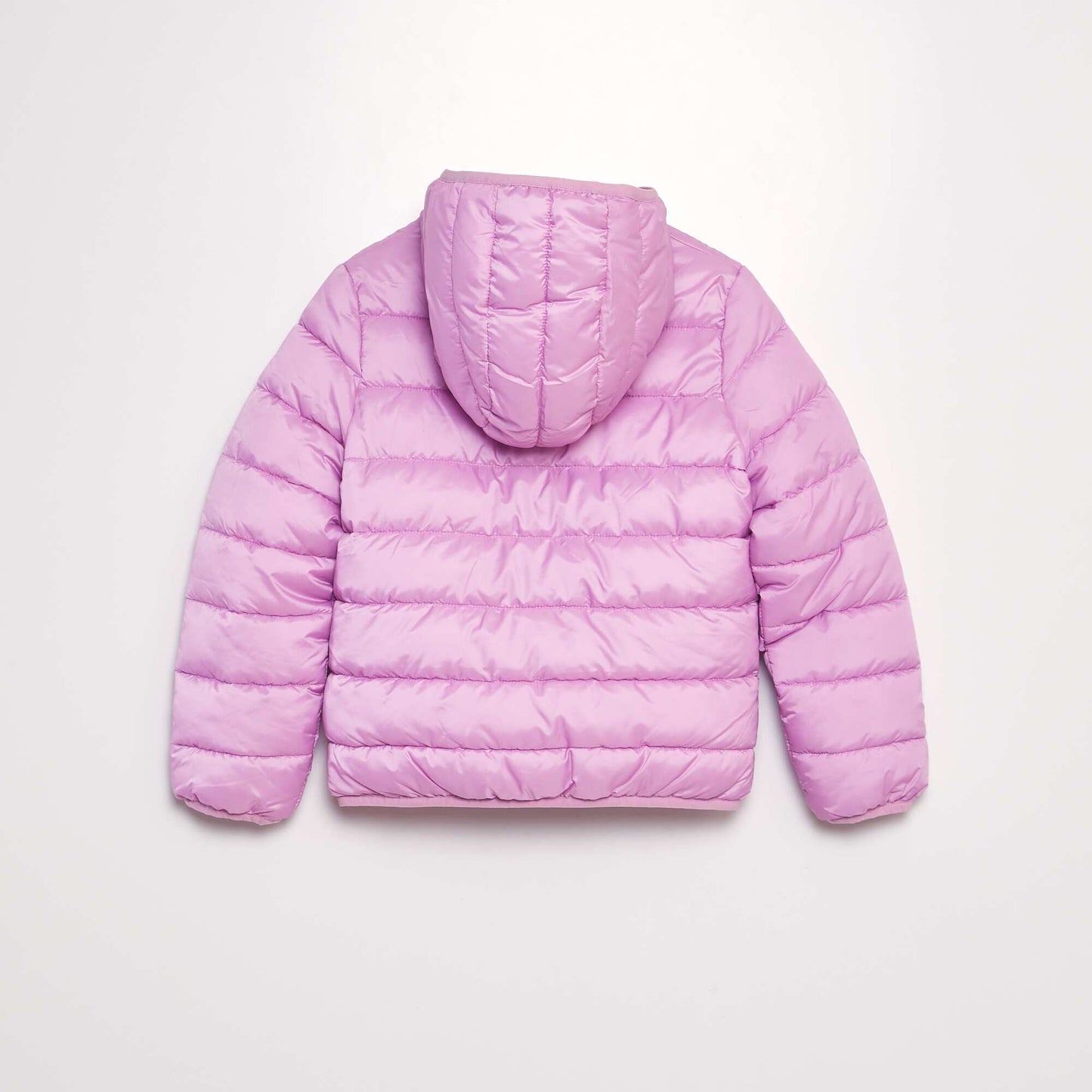 Quilted padded jacket with hood PURPLE