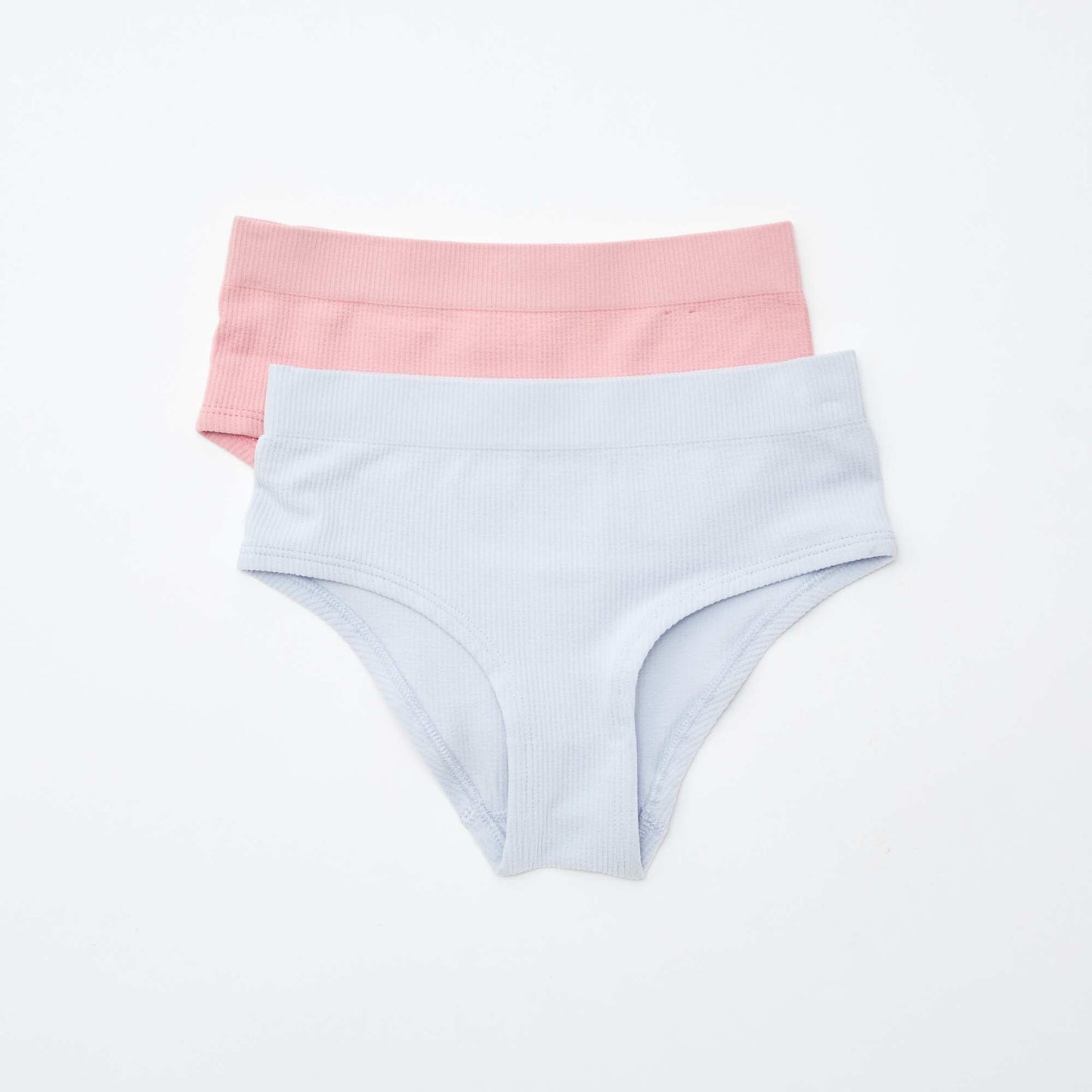 Pack of 2 pairs of ribbed boy shorts PINK