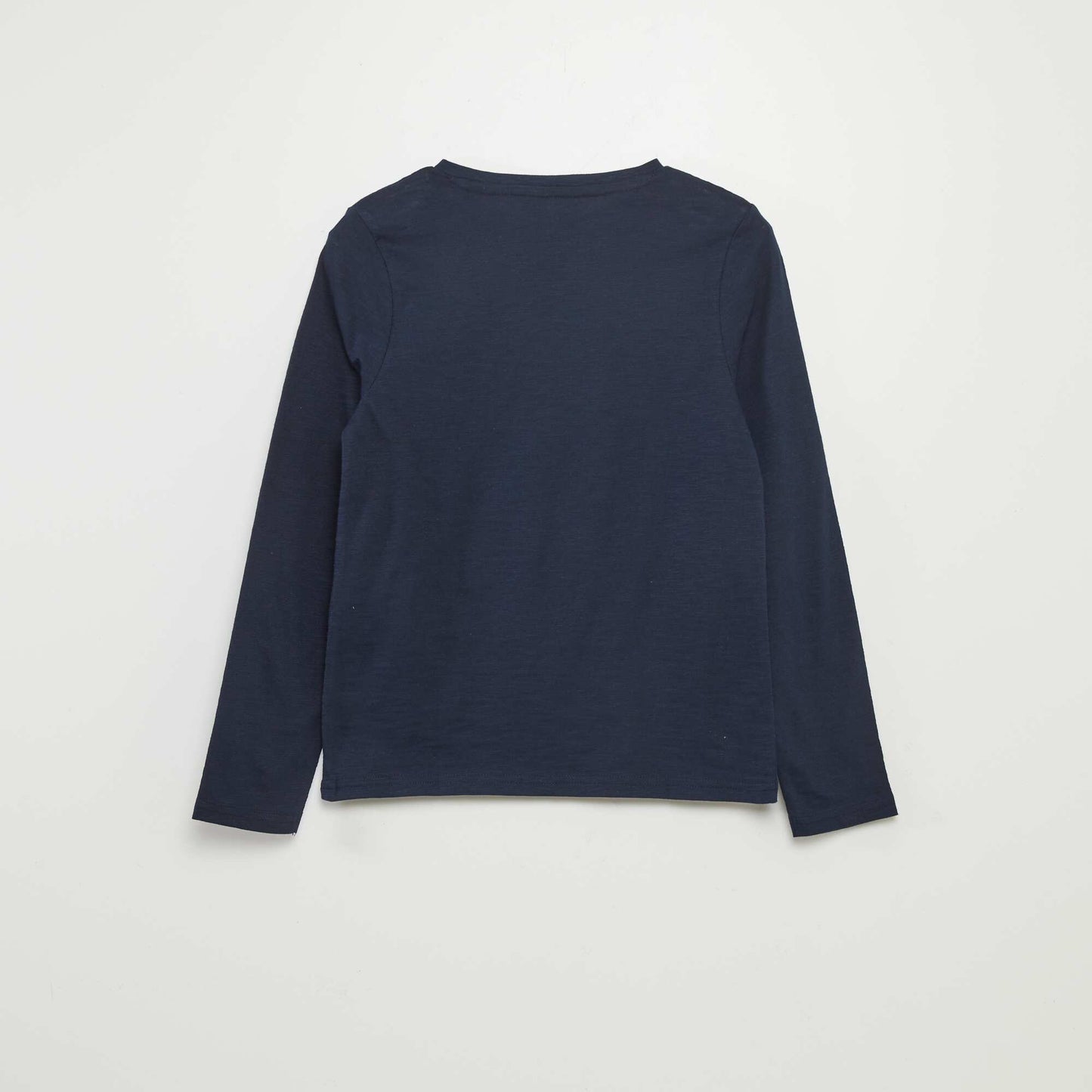 Henley collar T-shirt blue