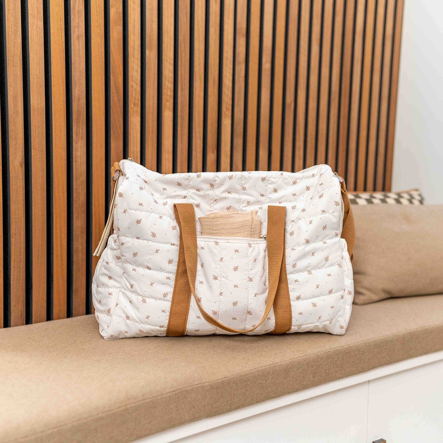 Changing bag with pushchair clip WHITE