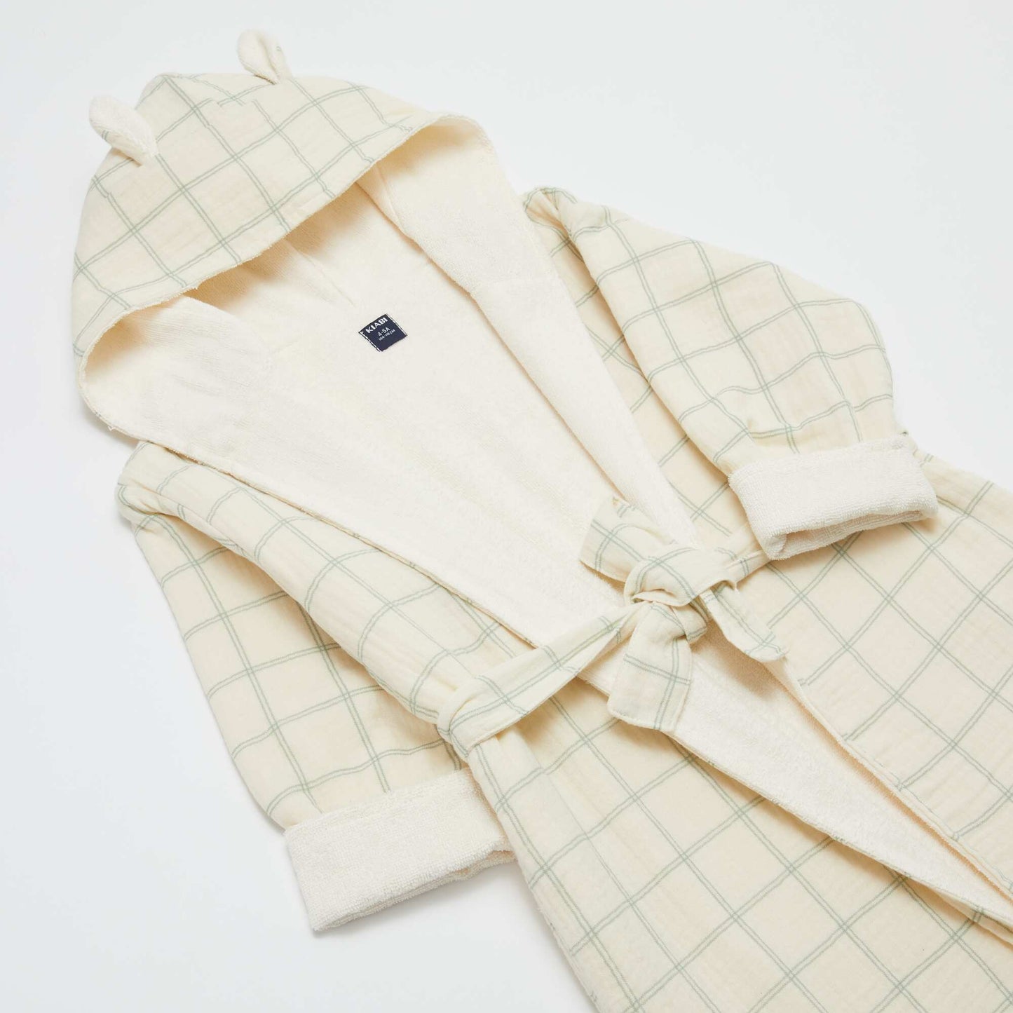 Towelling and cotton gauze dressing gown - Kiabi Home BEIGE