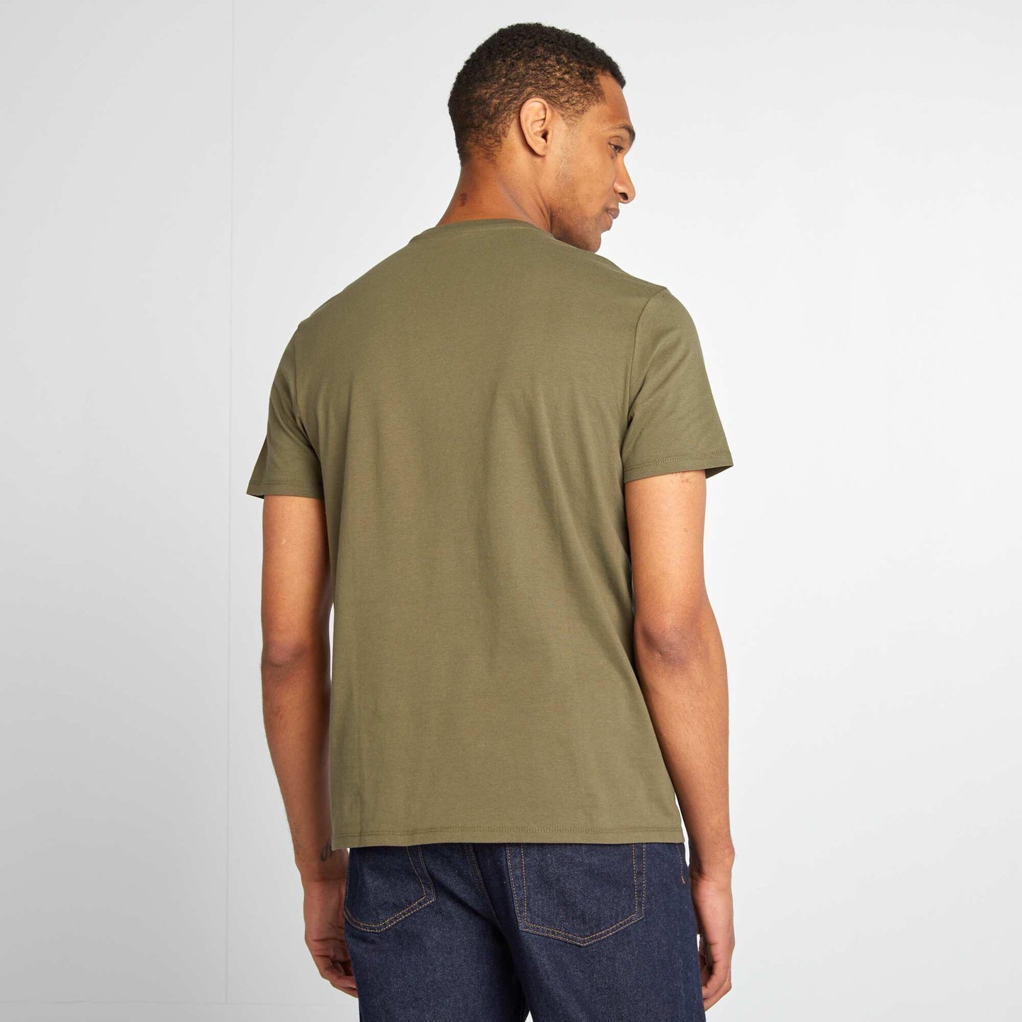 Short-sleeved printed T-shirt KHAKI