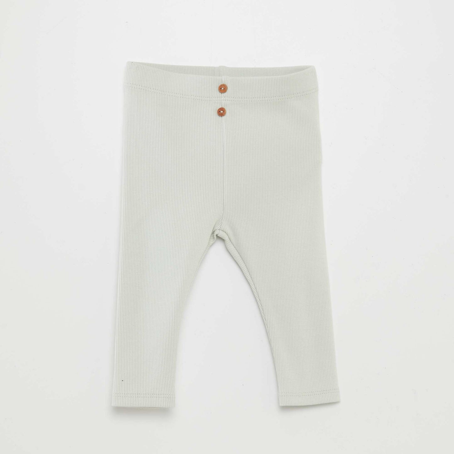 Ribbed leggings with buttons BLUE