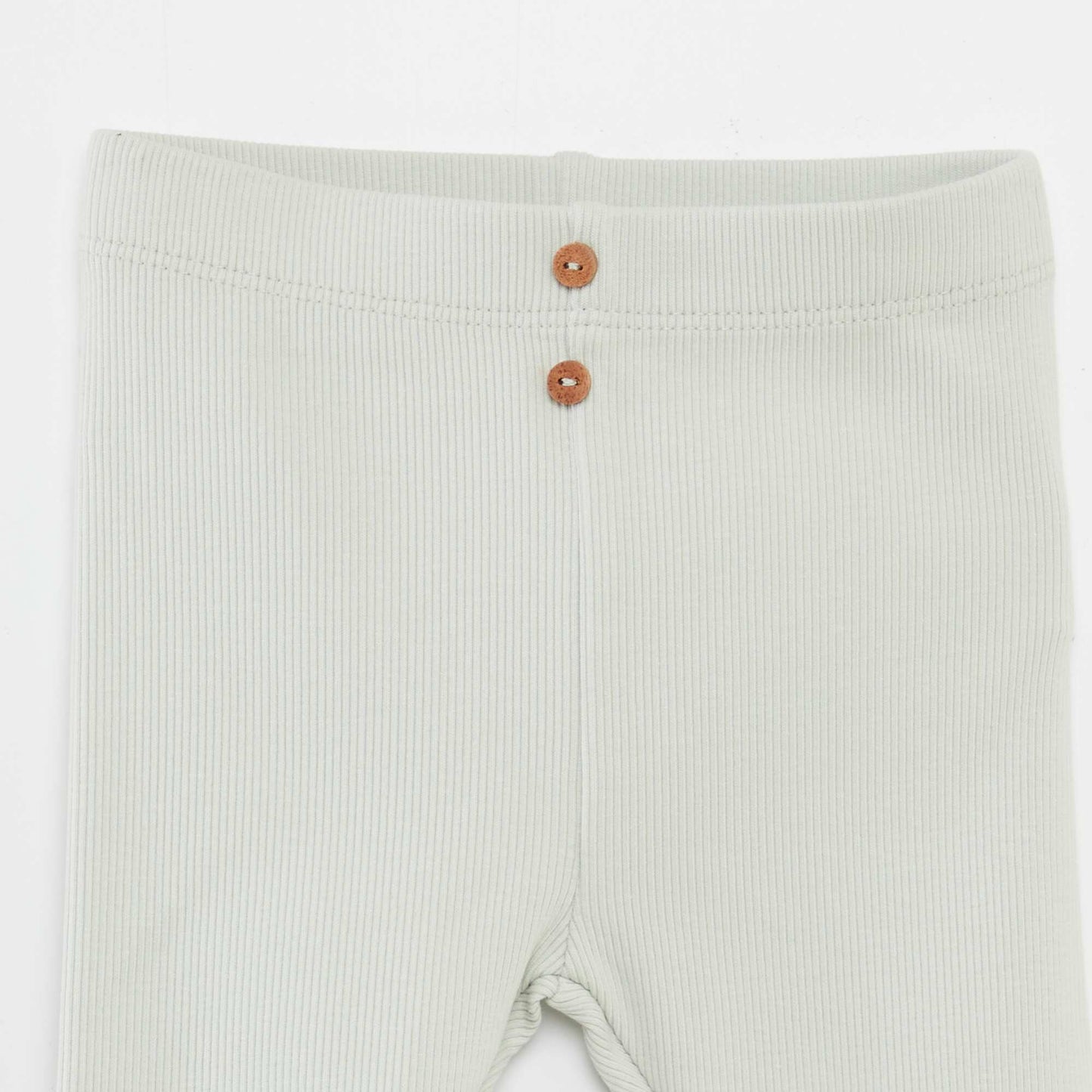 Ribbed leggings with buttons BLUE
