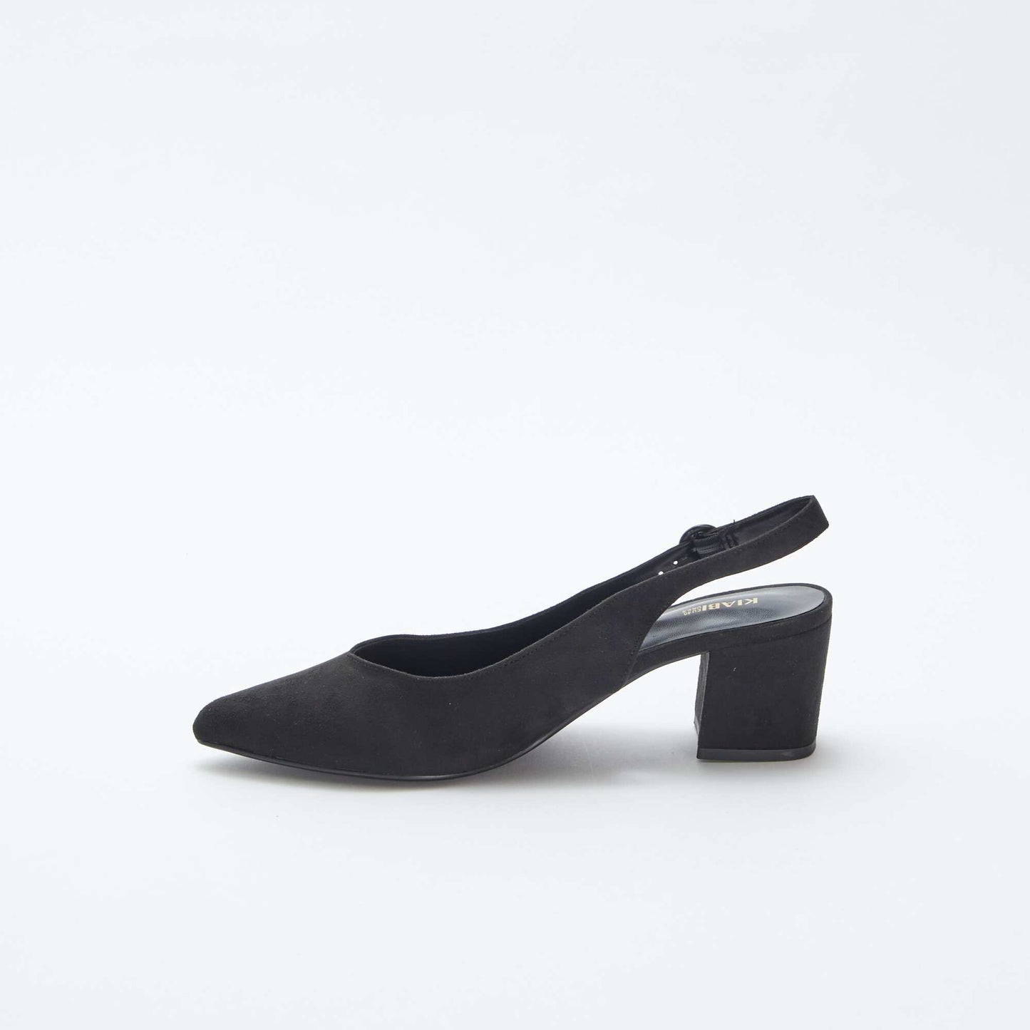 Open pointed toe heels BLACK