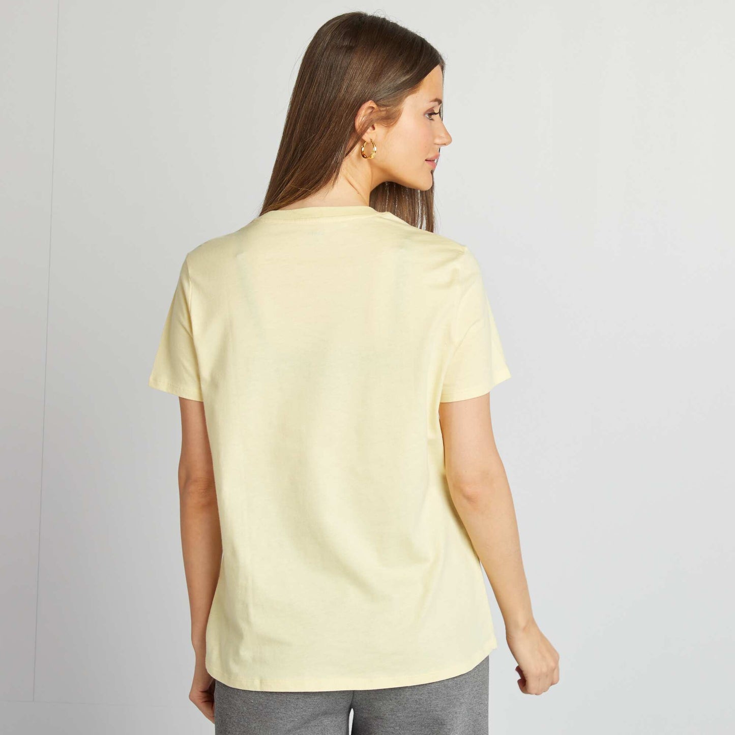 Short-sleeved jersey T-shirt YELLOW
