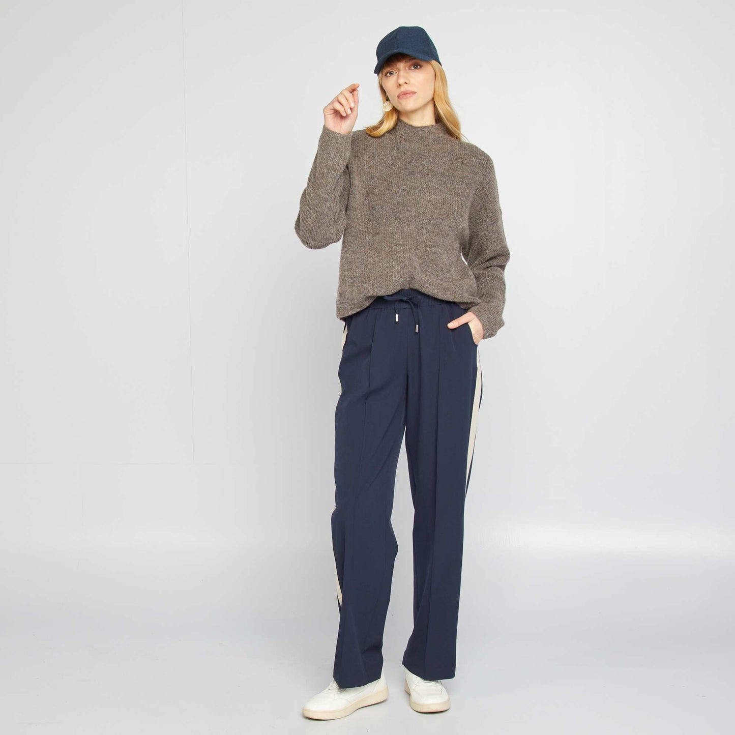 Wool-blend sweater BROWN