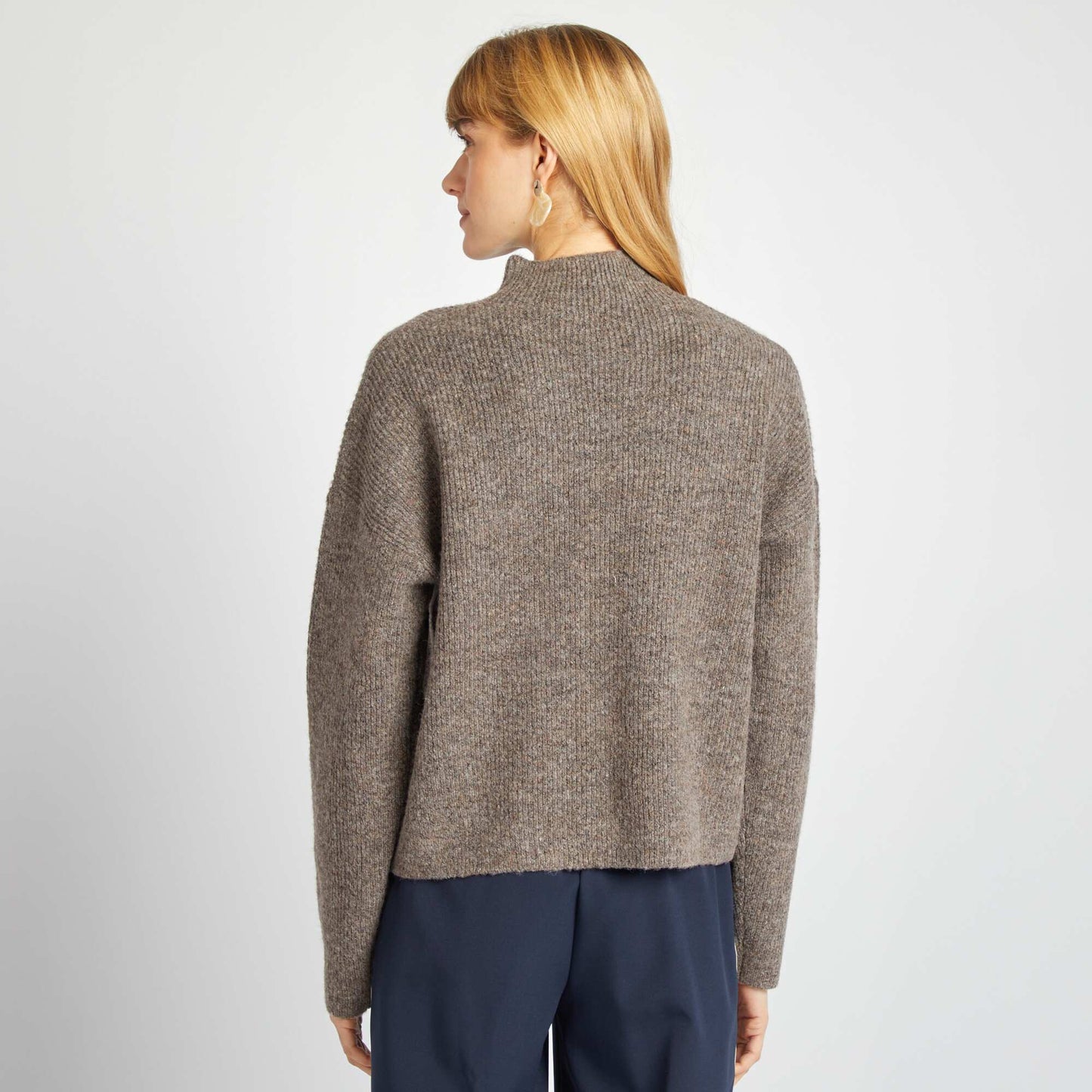 Wool-blend sweater BROWN