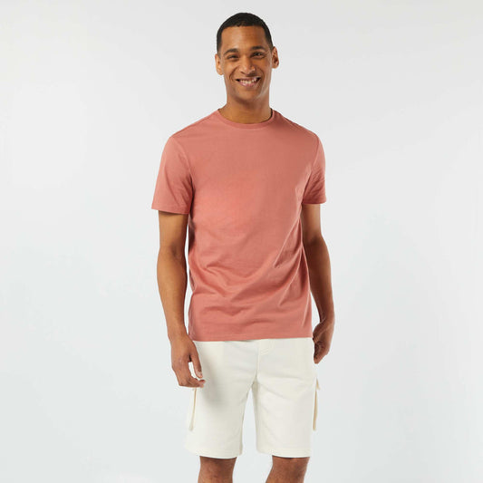 Multi-pocket sweatshirt fabric Bermuda shorts WHITE