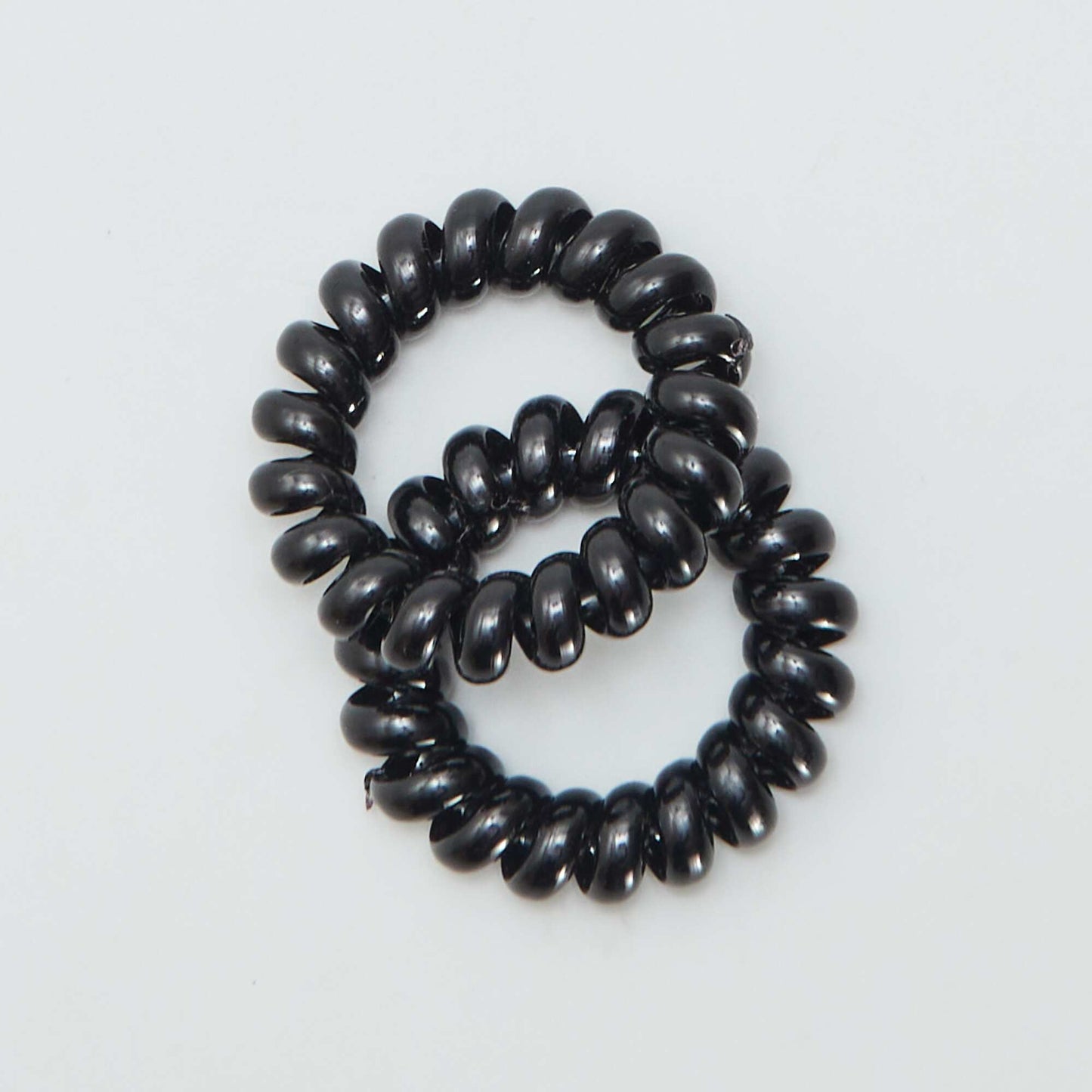 Pack of 6 coil hair ties BLACK