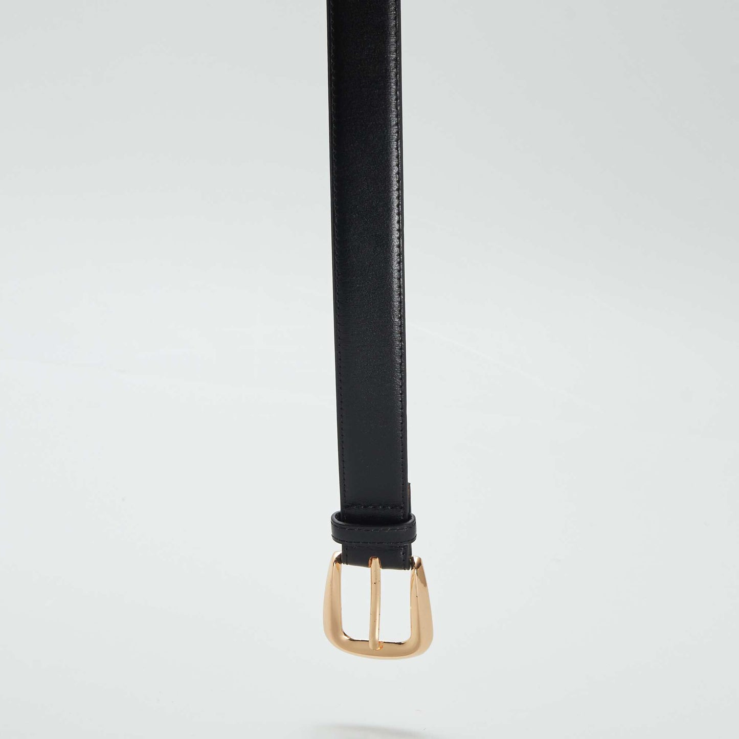 Basic leather belt BLACK