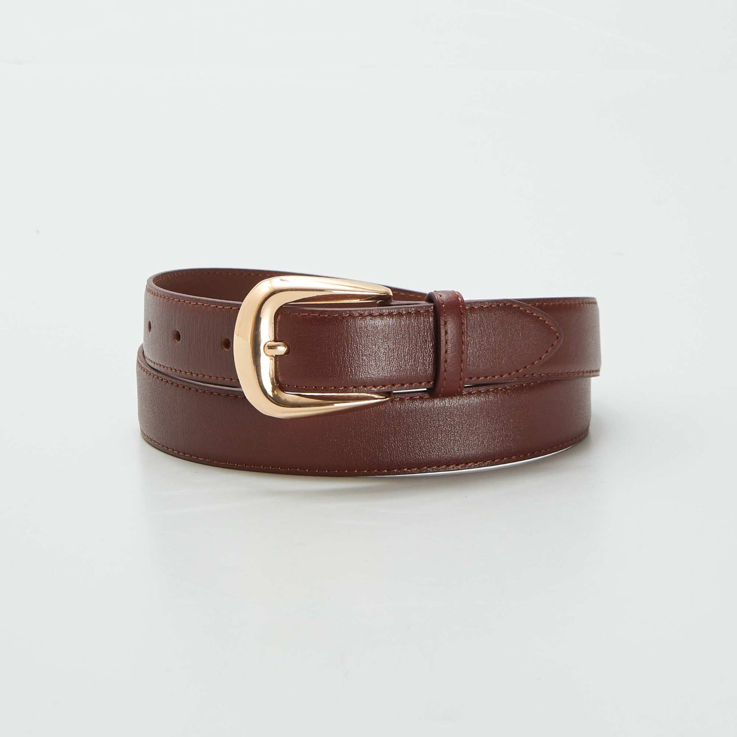 Basic leather belt BROWN