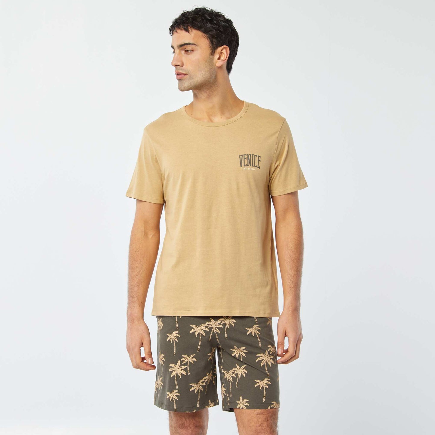 Short pyjamas - 2-piece set BROWN
