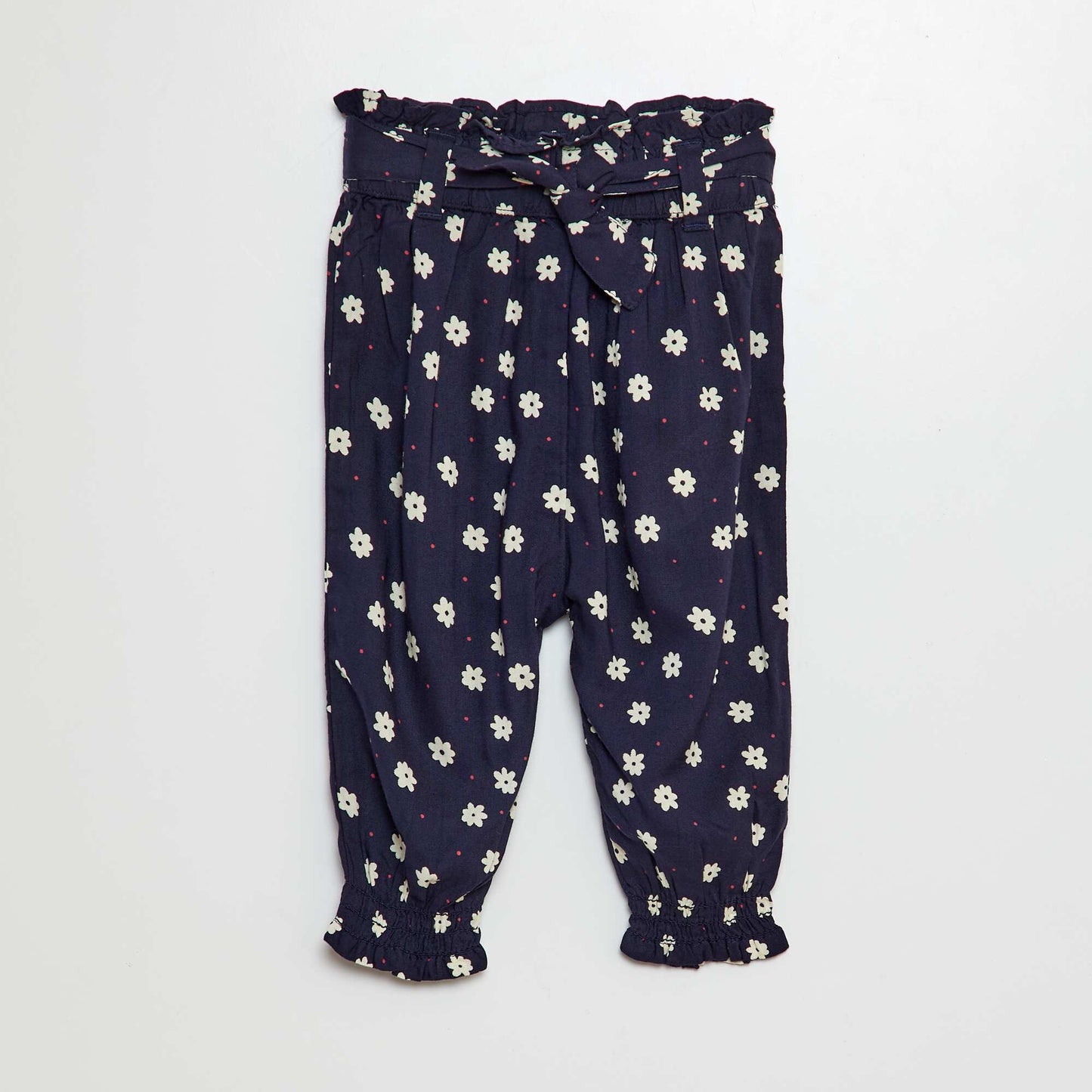 Flowing belted trousers BLUE