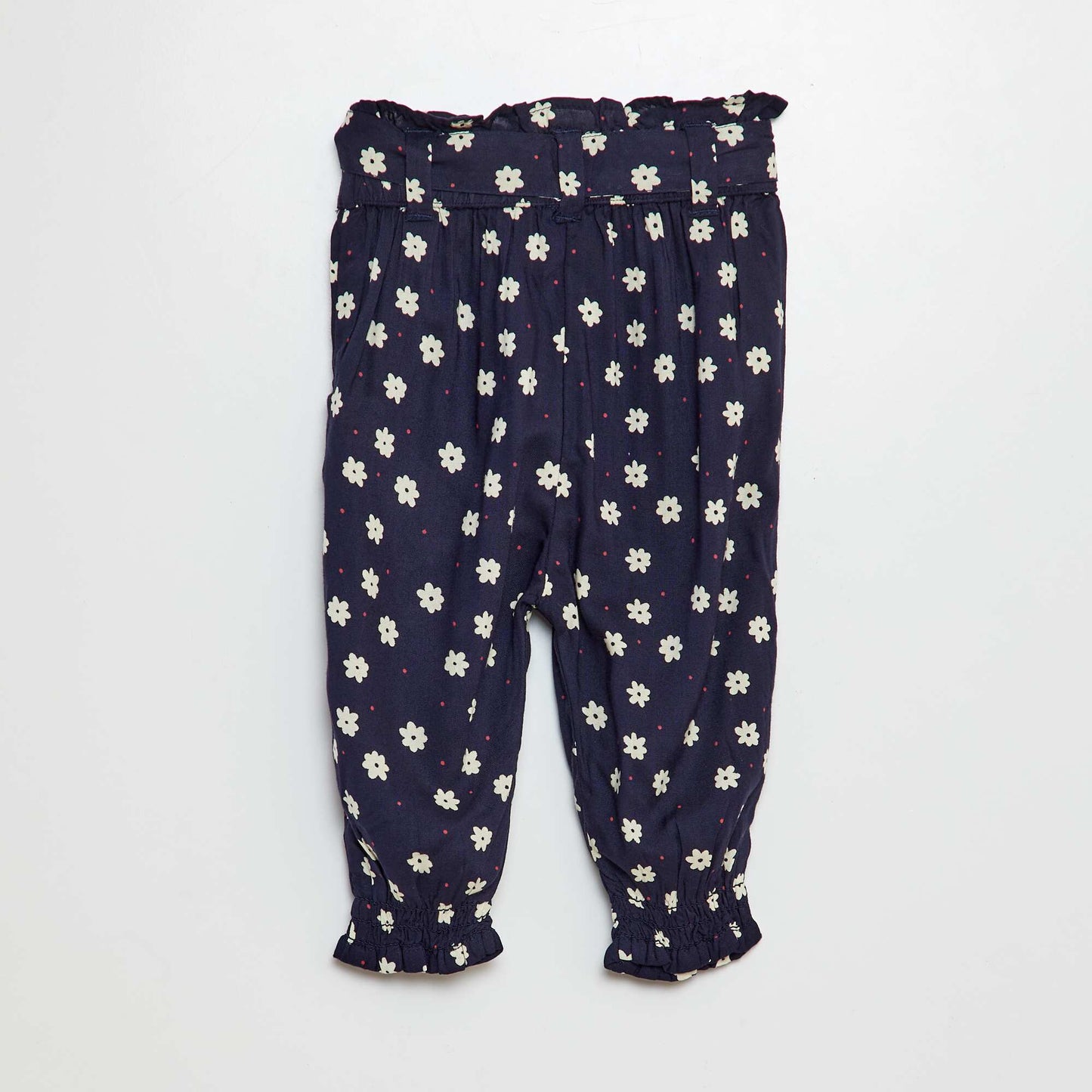 Flowing belted trousers BLUE
