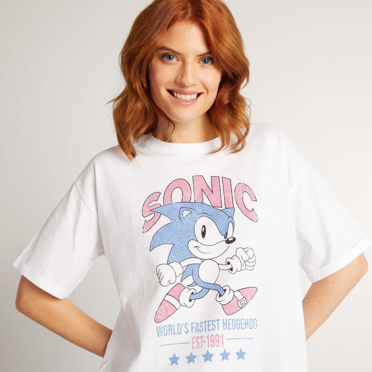 Oversized Sonic T-shirt WHITE