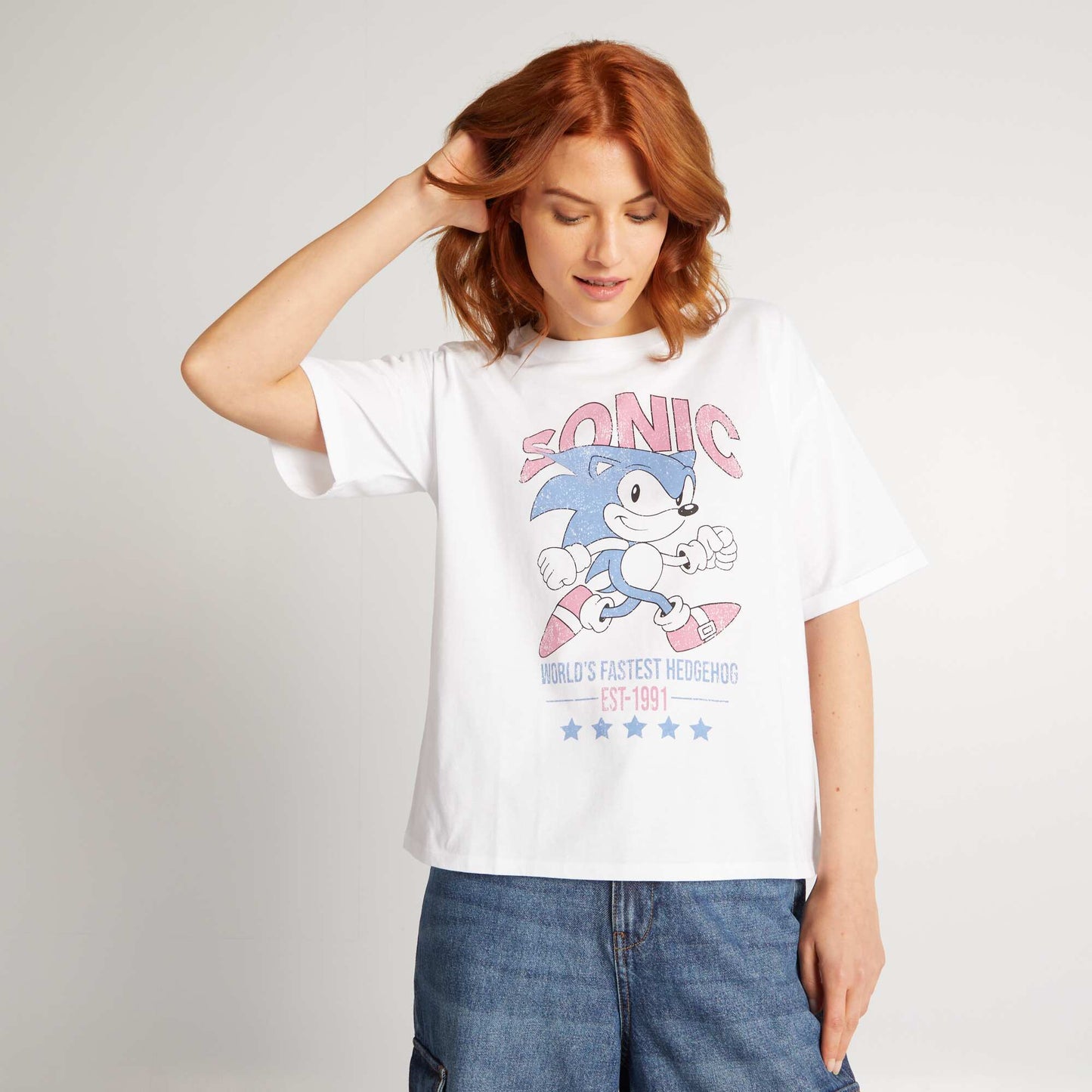Oversized Sonic T-shirt WHITE