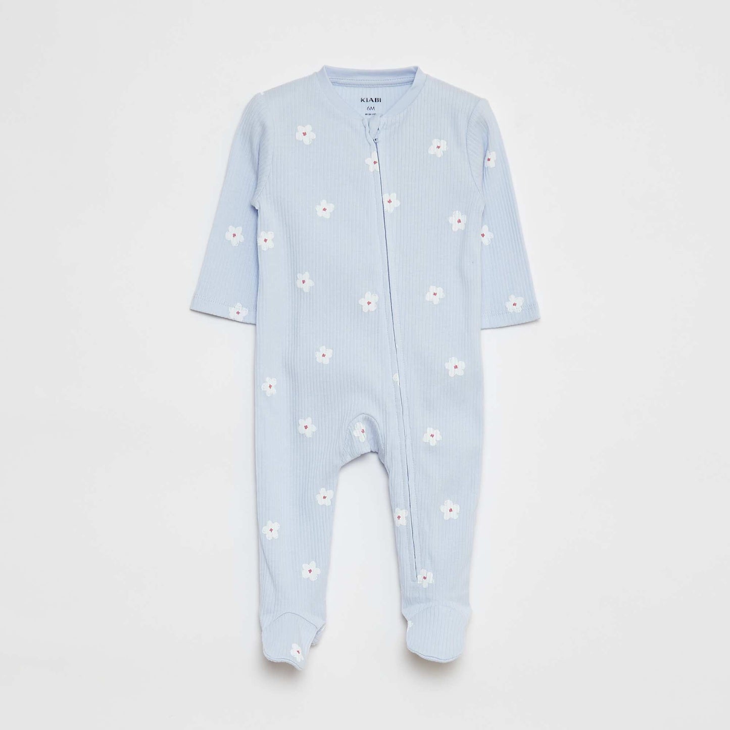 Lightweight ribbed sleepsuit BLUE