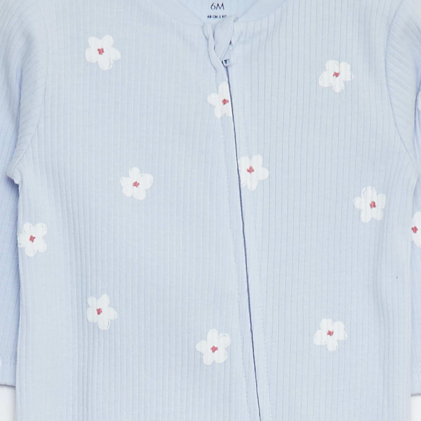 Lightweight ribbed sleepsuit BLUE