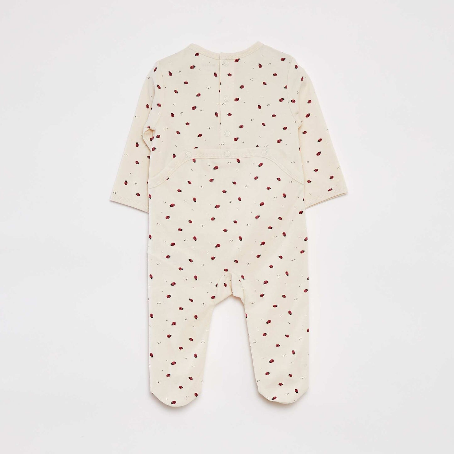 Patterned sleepsuit with feet WHITE