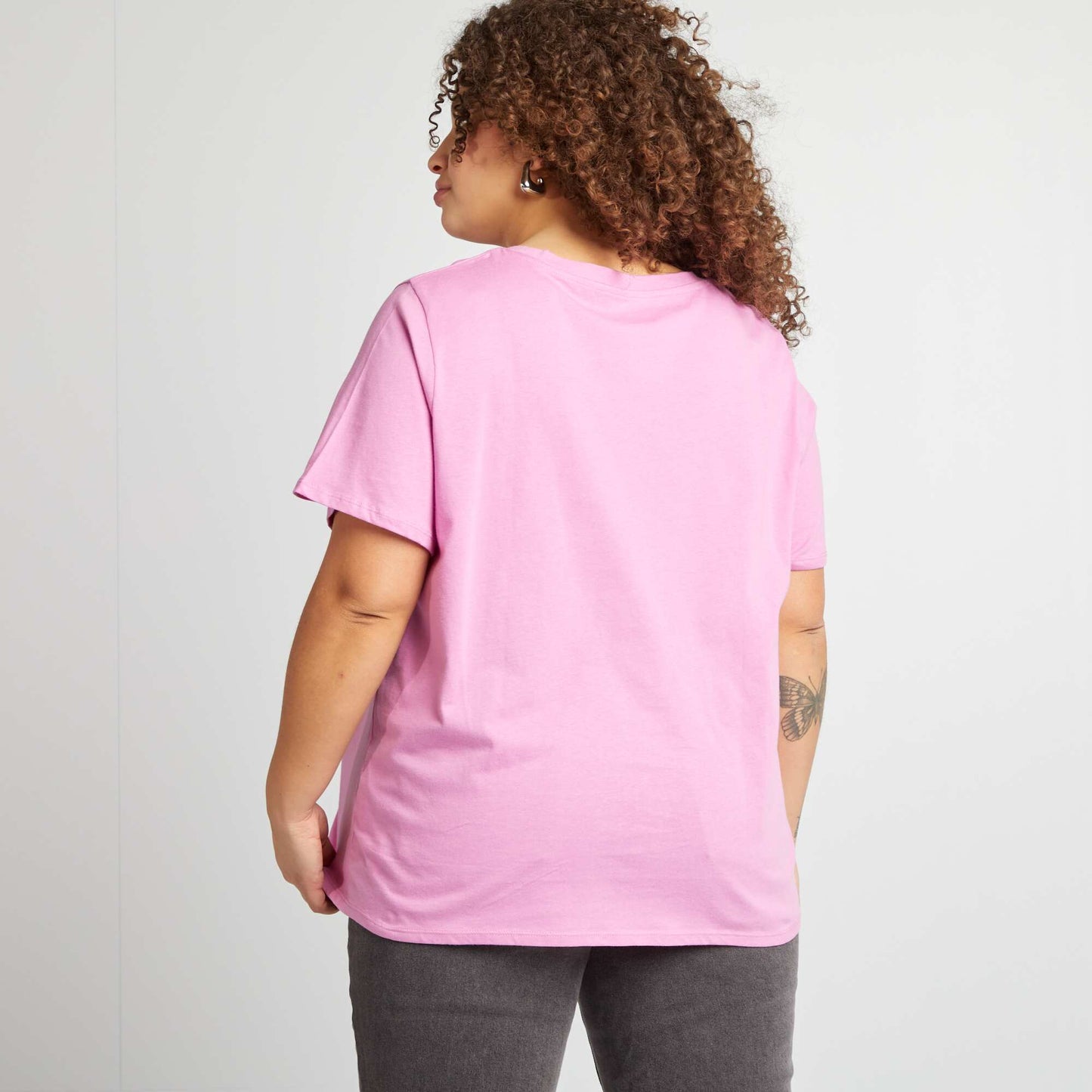 Short-sleeved printed T-shirt PINK