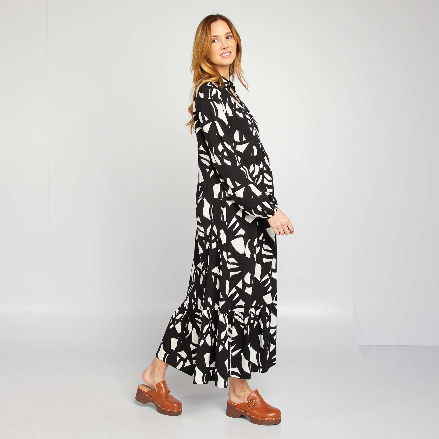 Maternity shirt dress WHITE