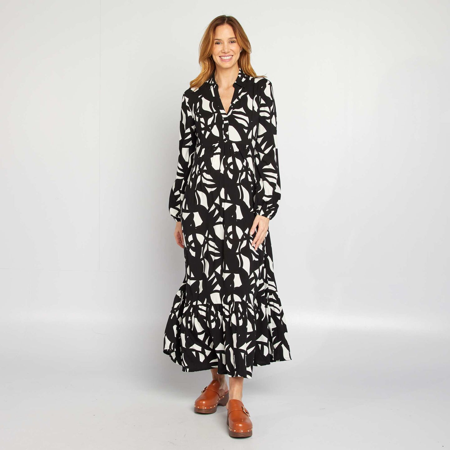 Maternity shirt dress WHITE