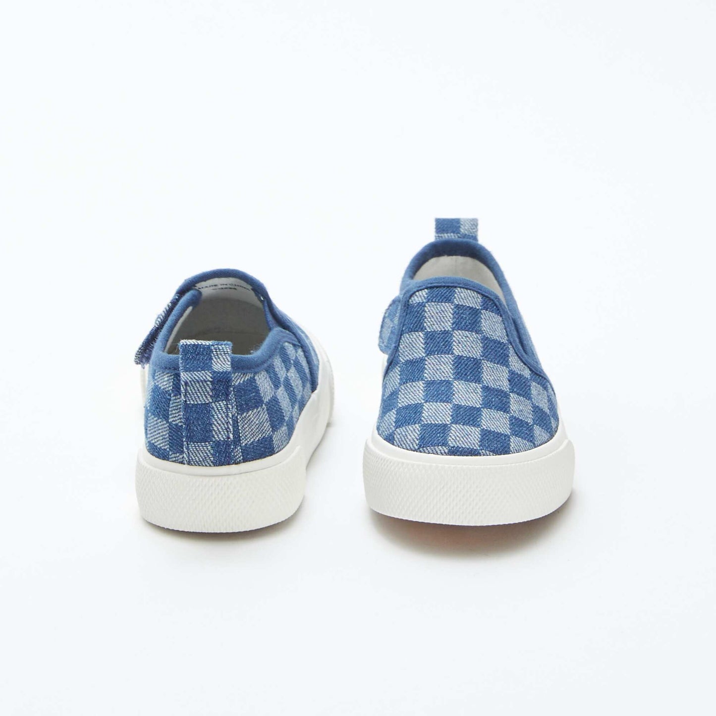 Slip-on check trainers BLUE