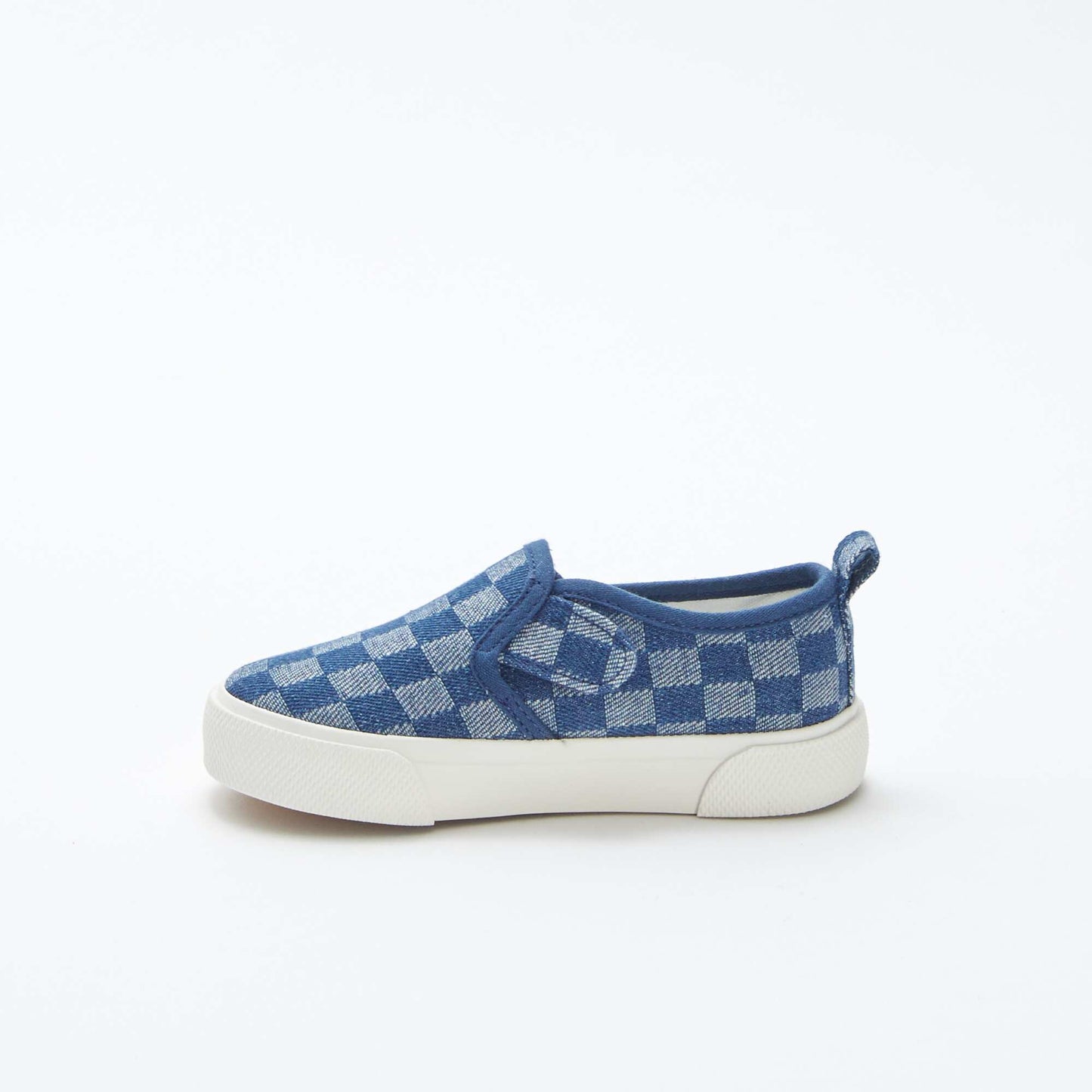 Slip-on check trainers BLUE