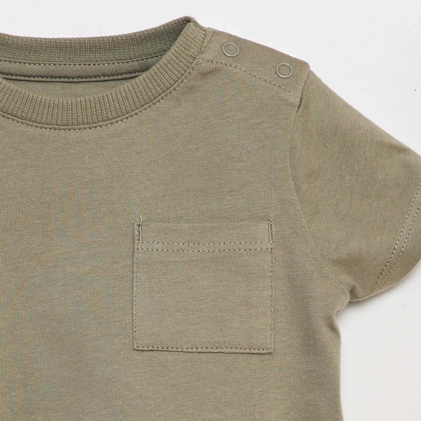 Plain short-sleeved T-shirt GREEN