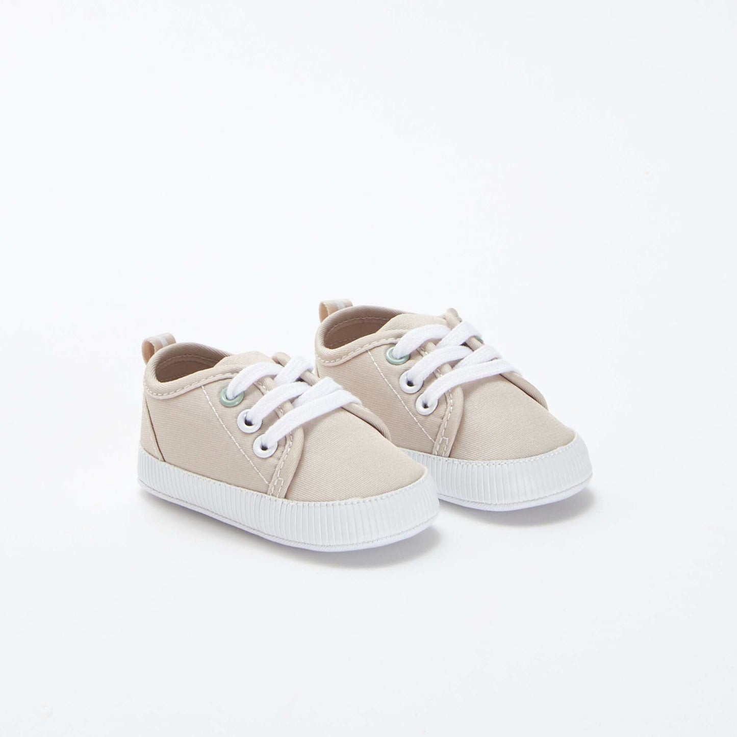 Low-top lace-up trainers BEIGE
