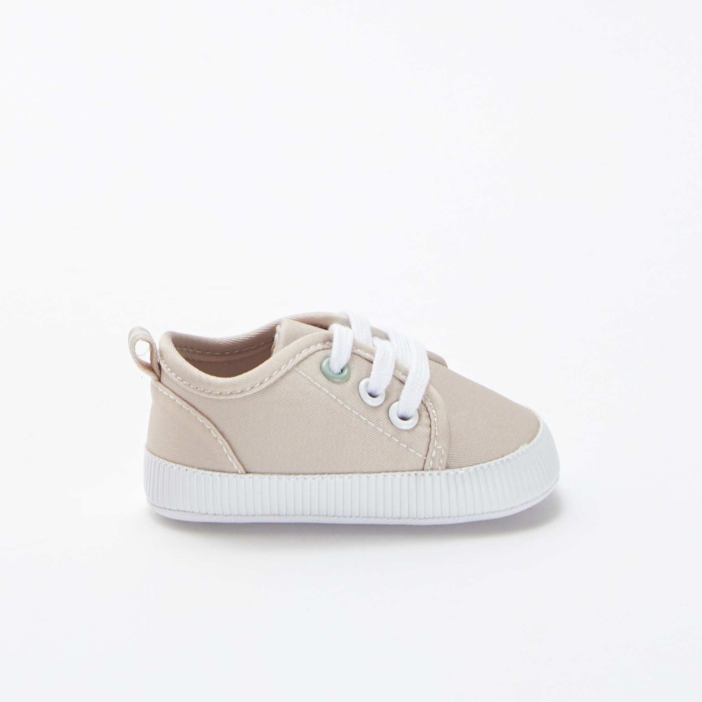 Low-top lace-up trainers BEIGE