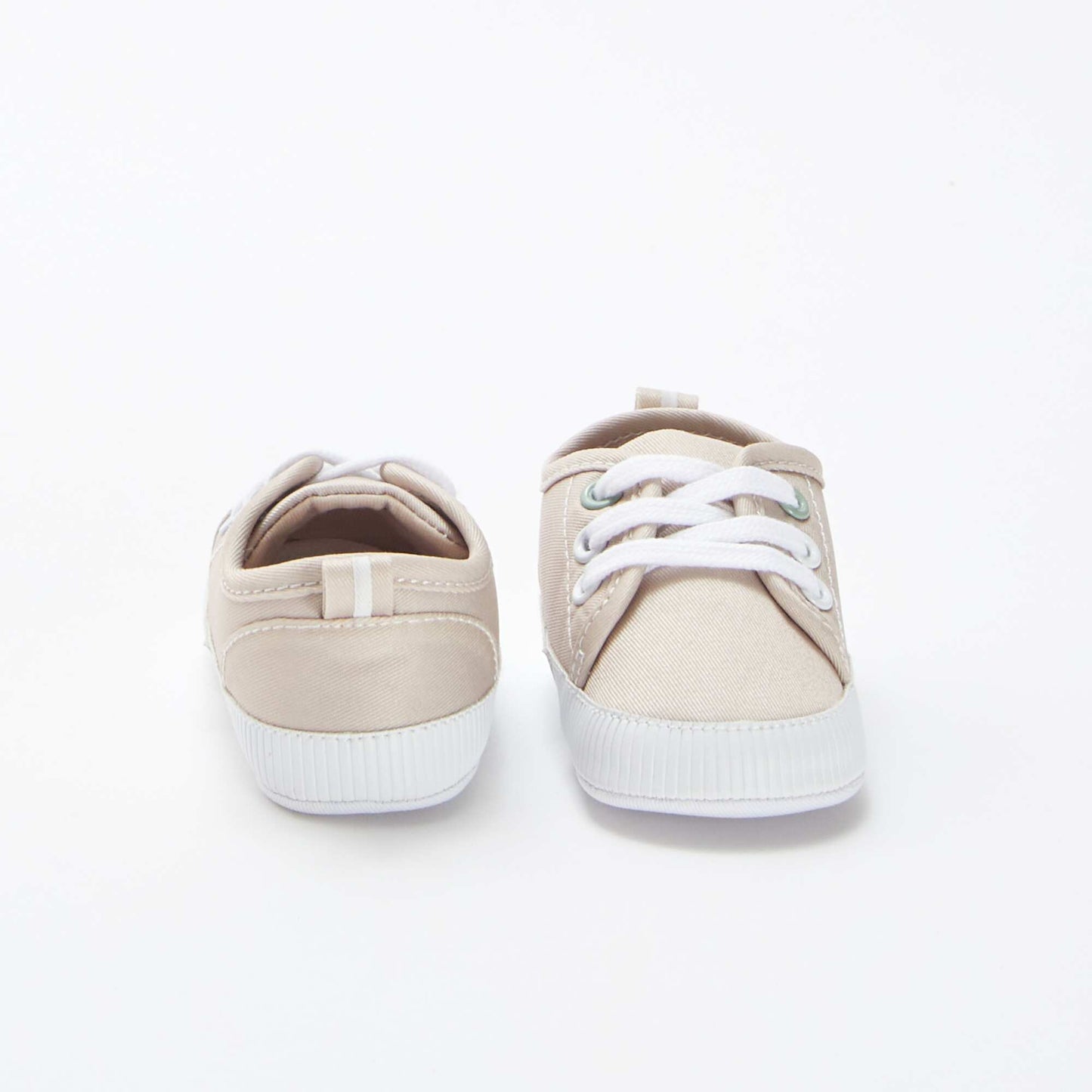 Low-top lace-up trainers BEIGE