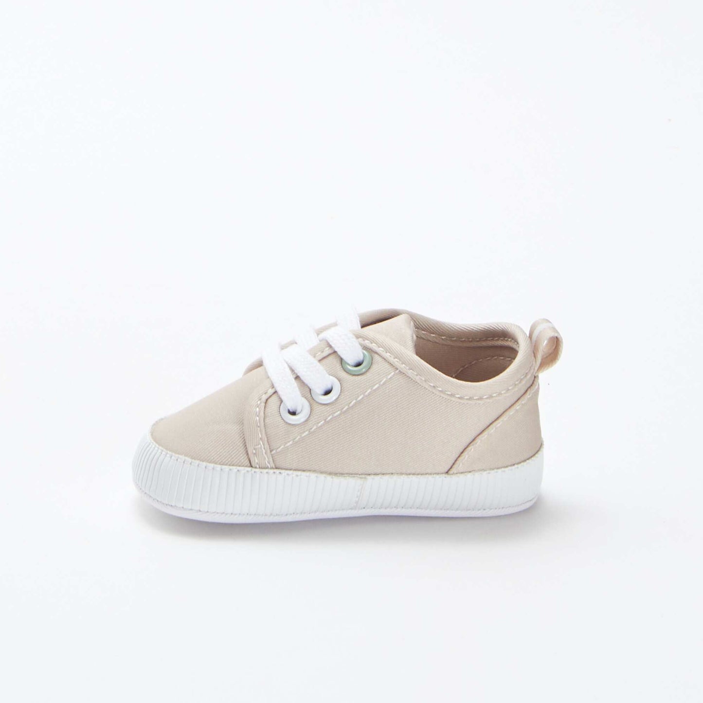 Low-top lace-up trainers BEIGE