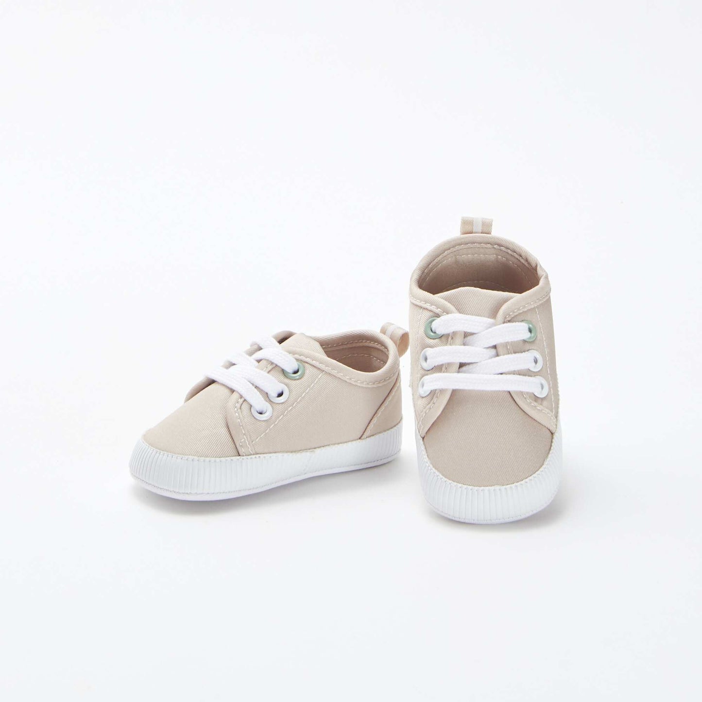 Low-top lace-up trainers BEIGE