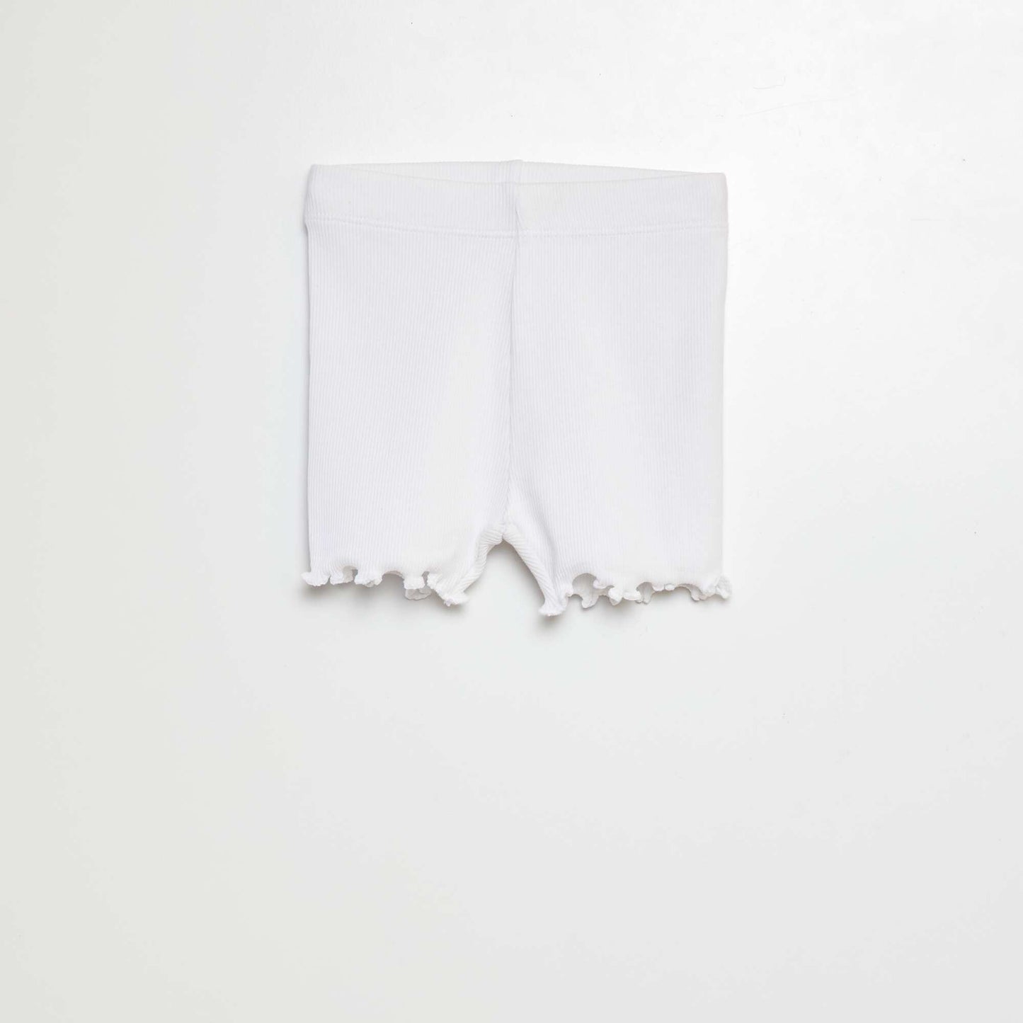 Cropped ribbed leggings WHITE