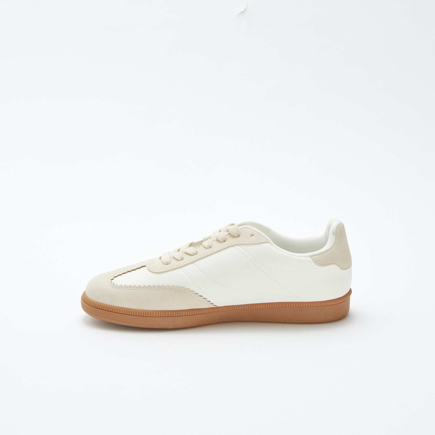 Low-top lace-up trainers WHITE