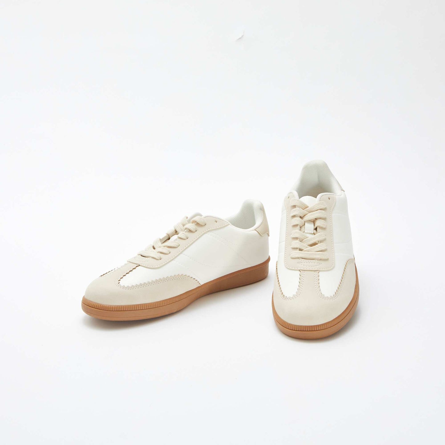 Low-top lace-up trainers WHITE