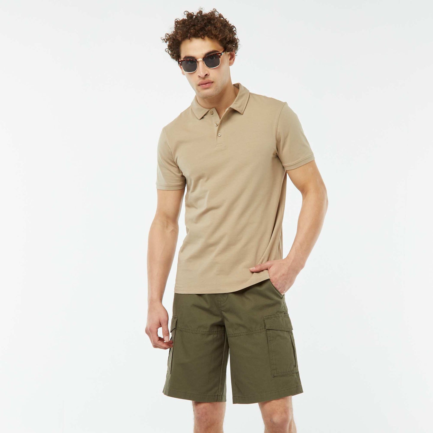 Multi-pocket Bermuda shorts KHAKI