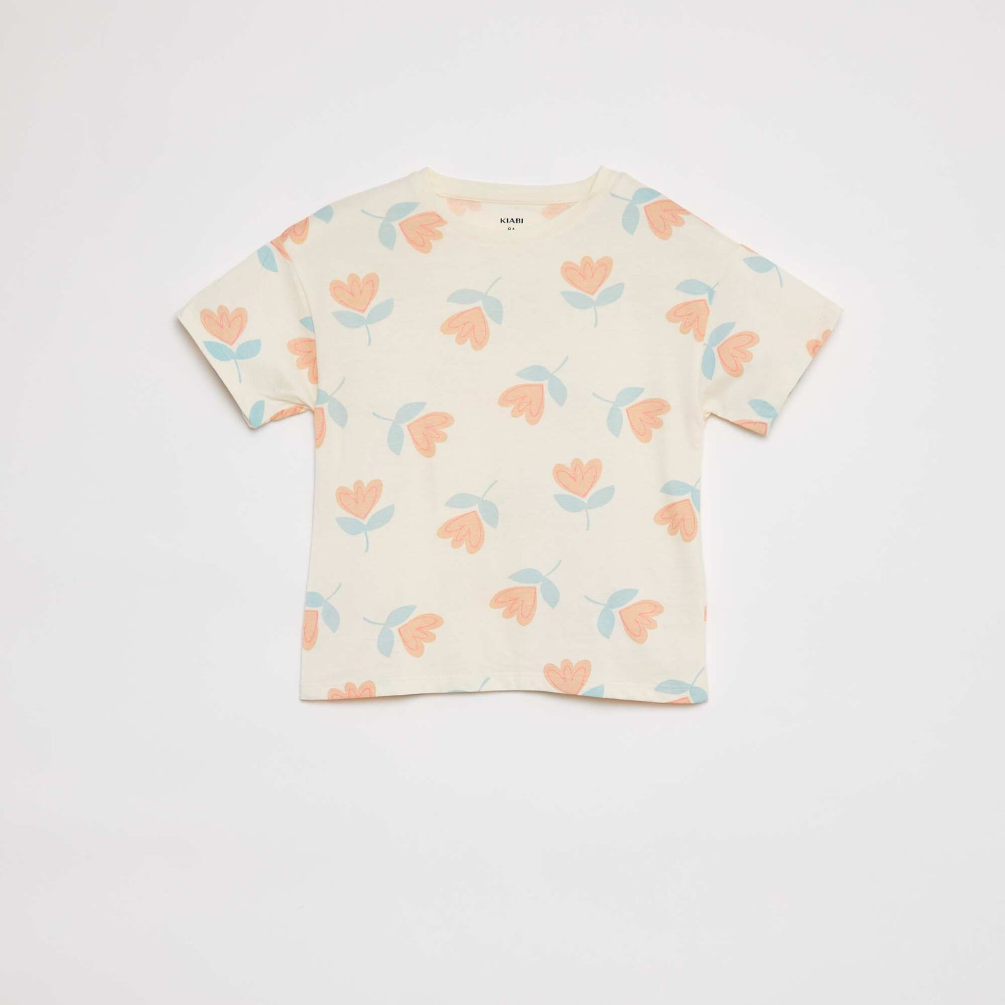 Short-sleeved printed T-shirt WHITE
