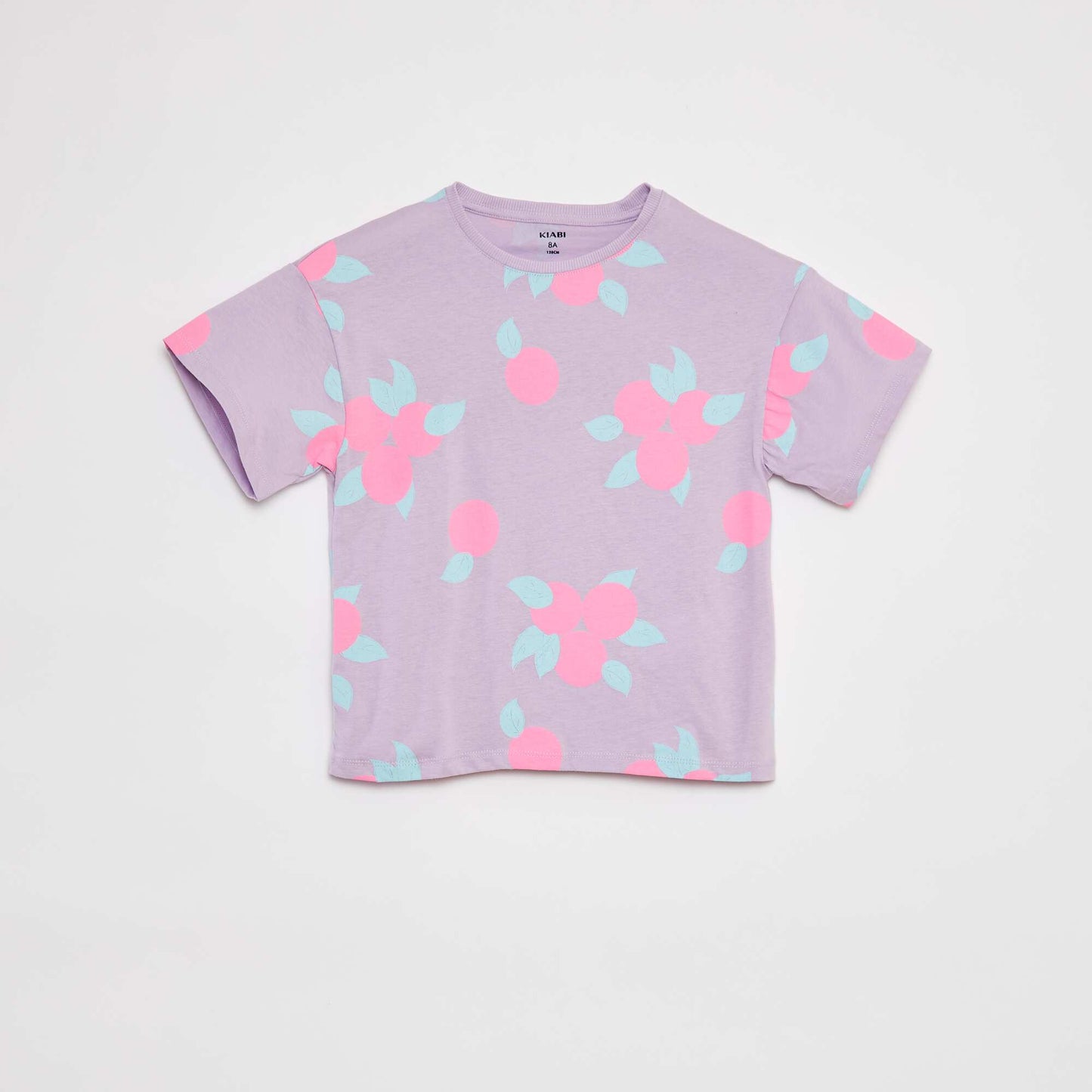 Short-sleeved printed T-shirt PURPLE
