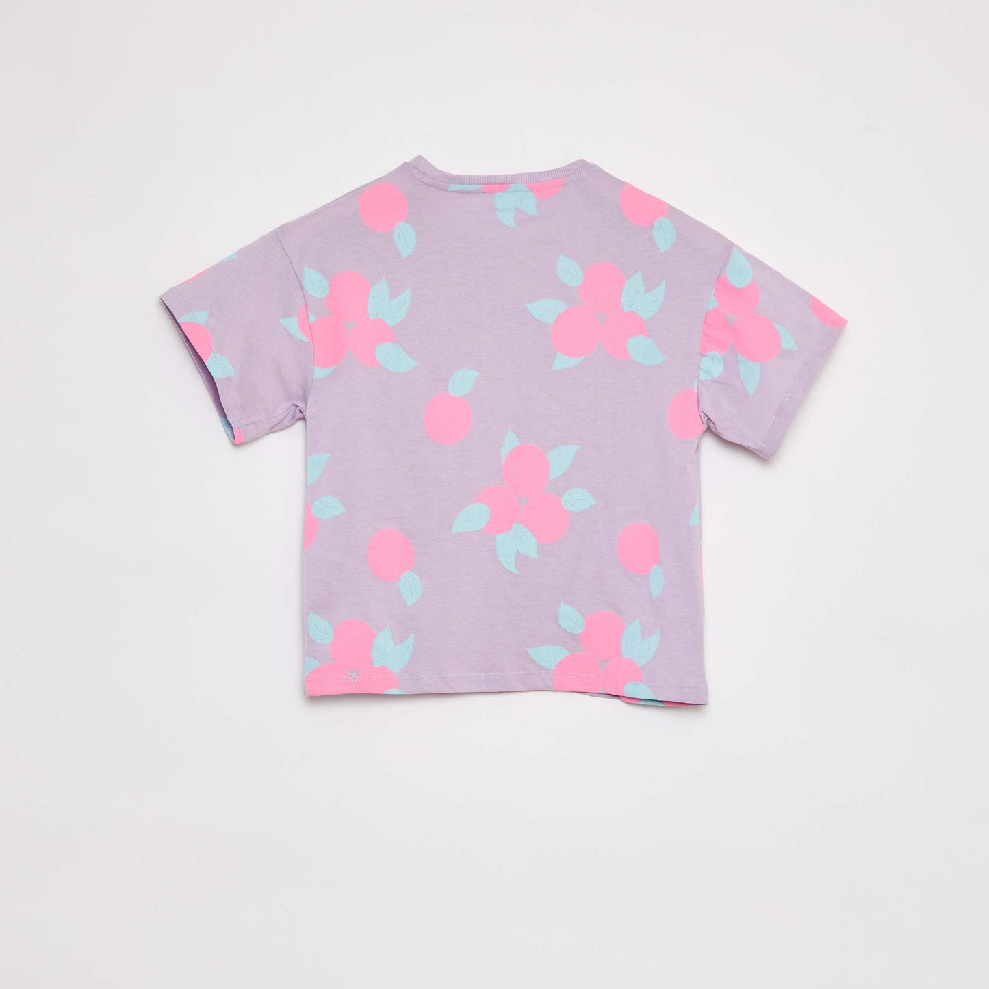 Short-sleeved printed T-shirt PURPLE
