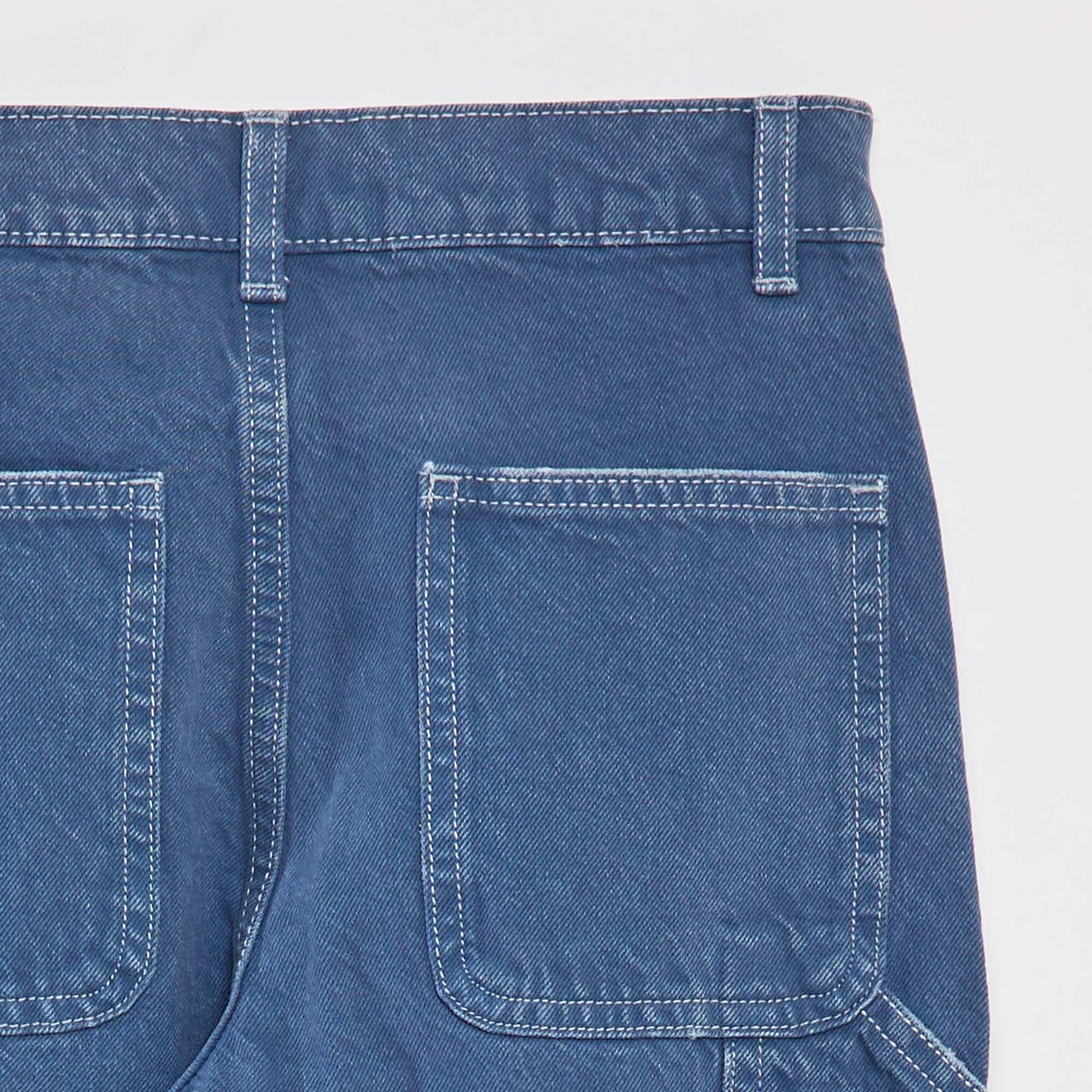Slim-fit trousers with adjustable waist BLUE