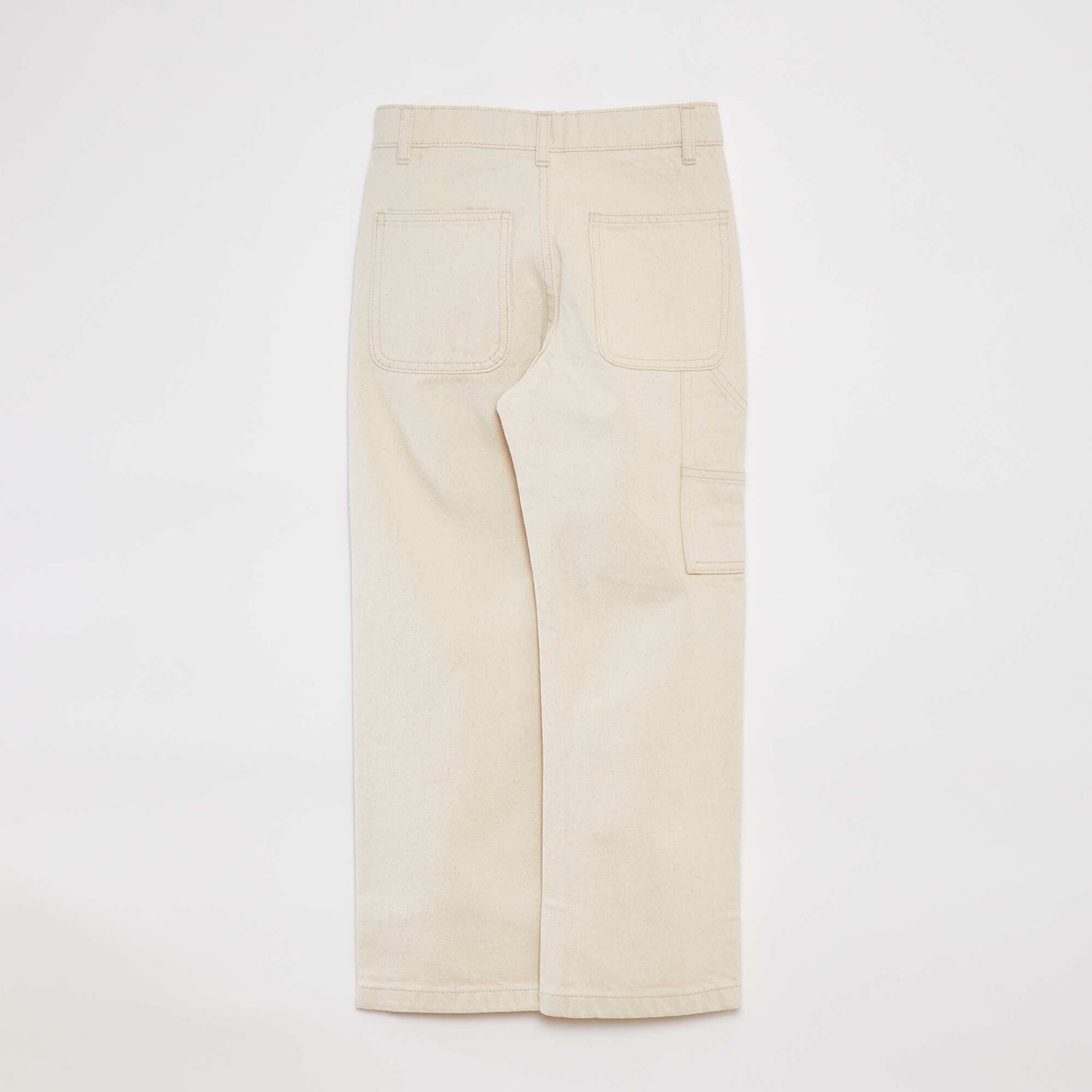 Slim-fit trousers with adjustable waist WHITE