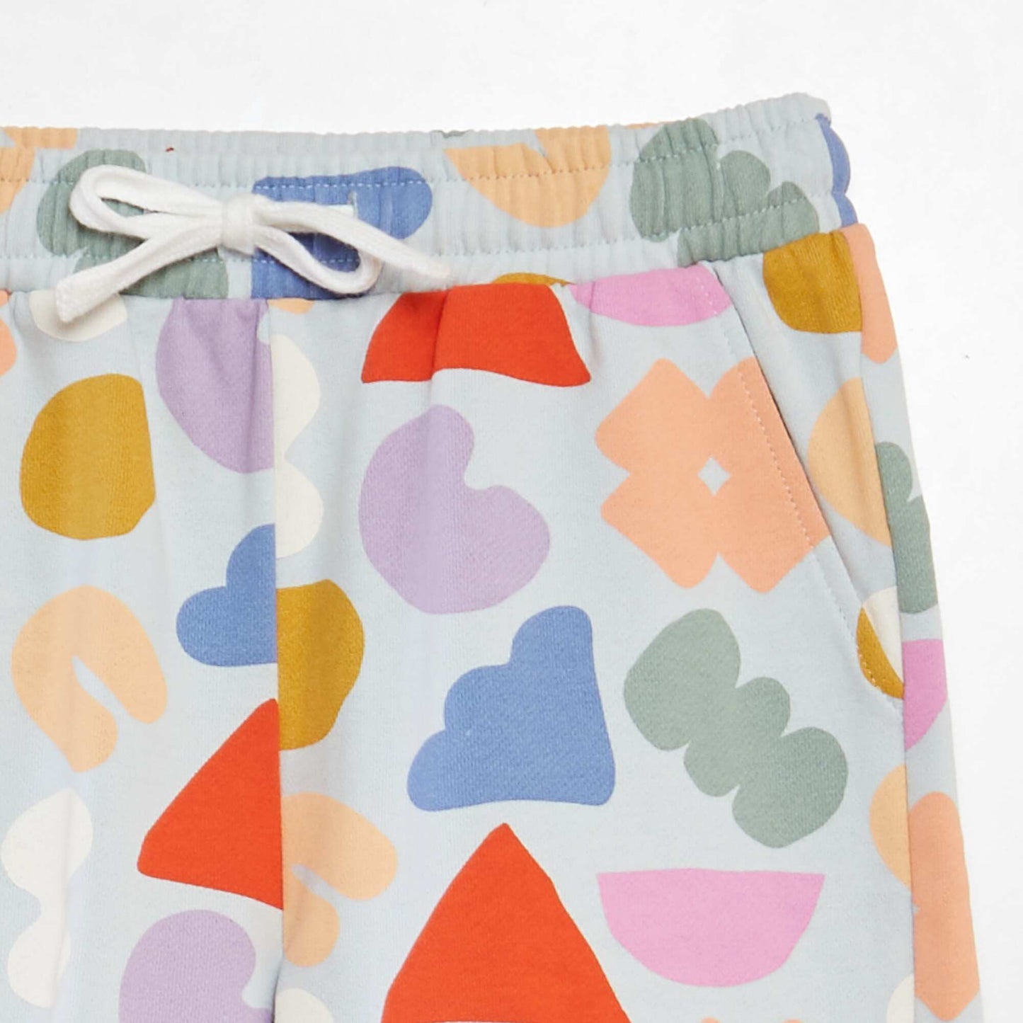 Lightweight printed sweatshirt fabric shorts - Graphik Edition WHITE
